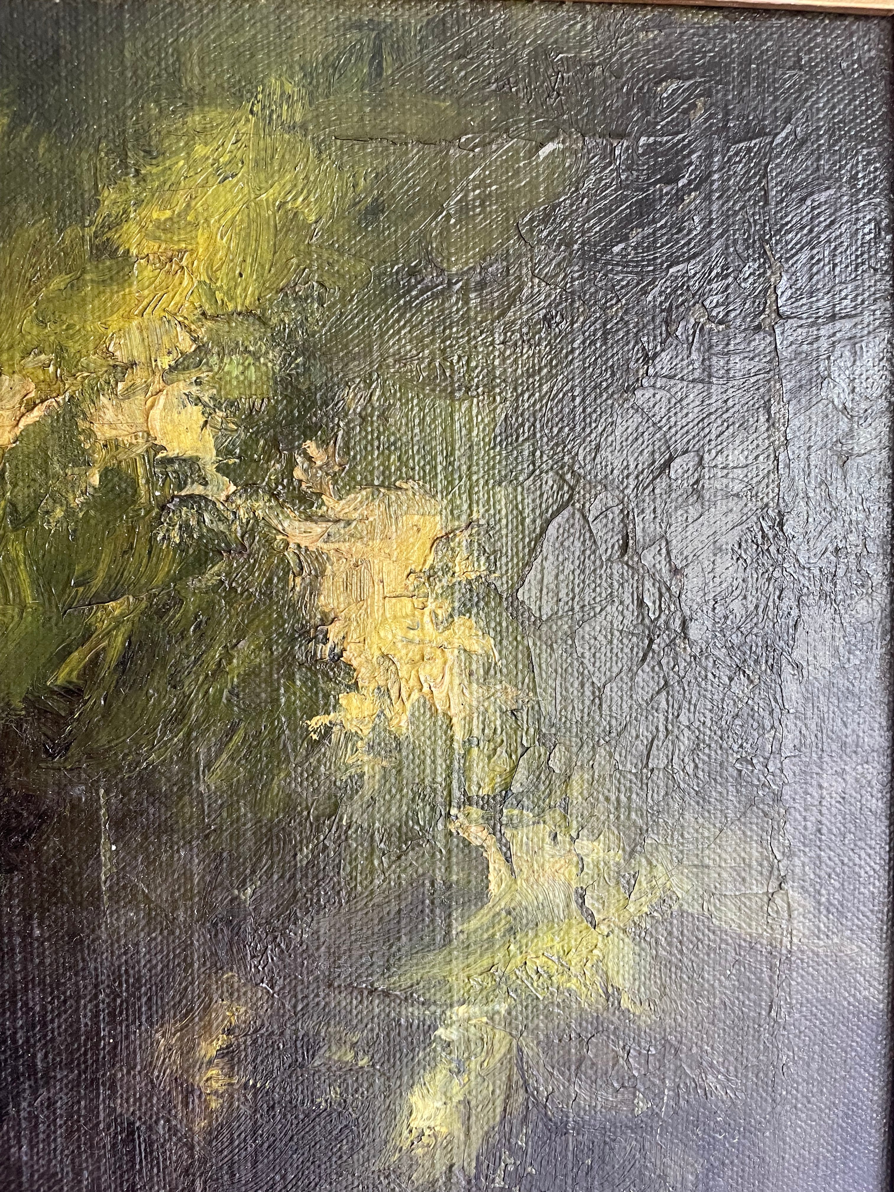 Still-Life with Copper Jug: Vintage Oil on Board