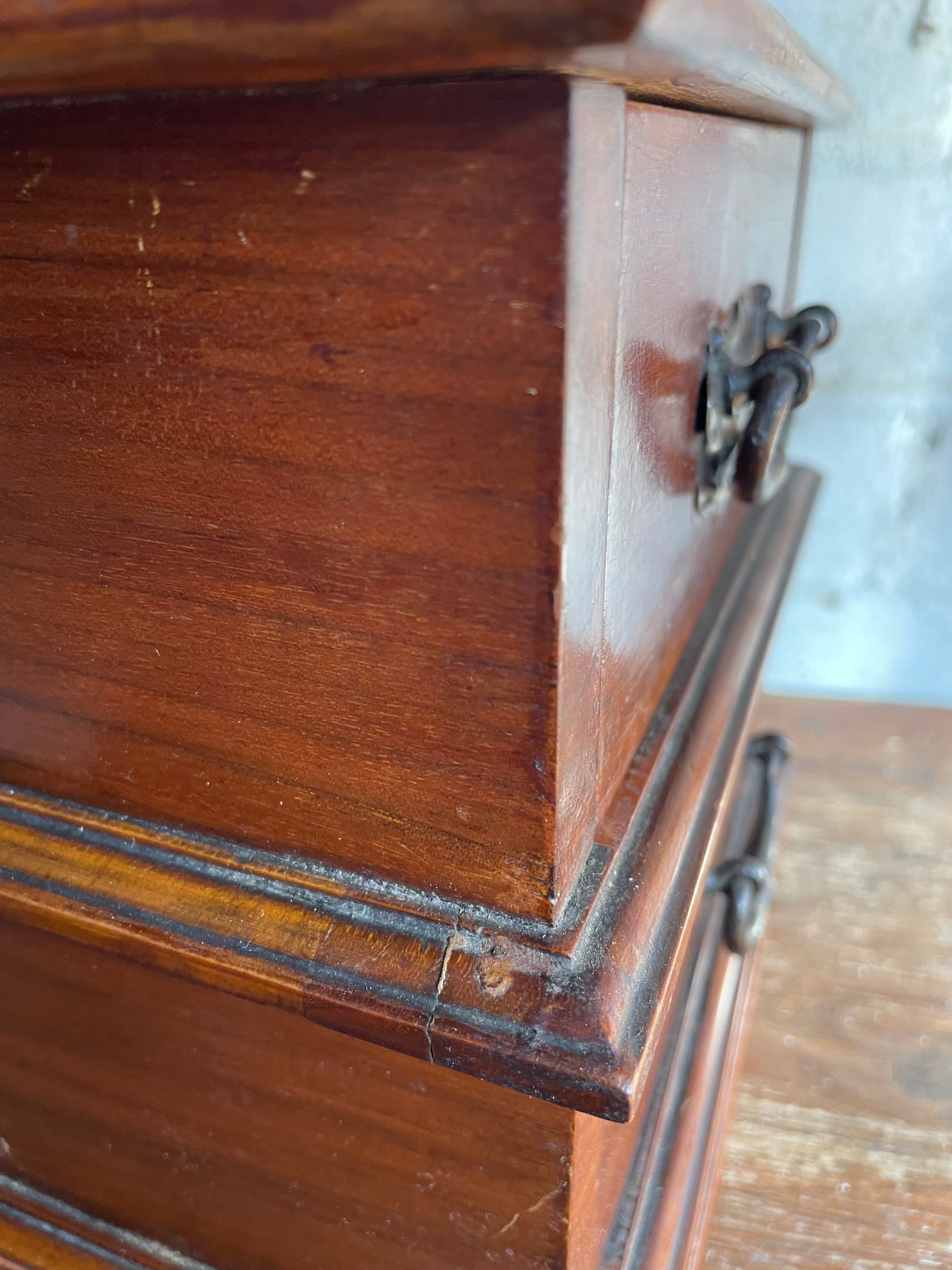Victorian Mini Drawers with Original Faded Copper Handles