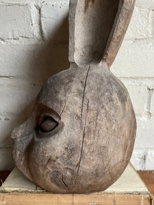 Quirky Carved Hare Sculpture