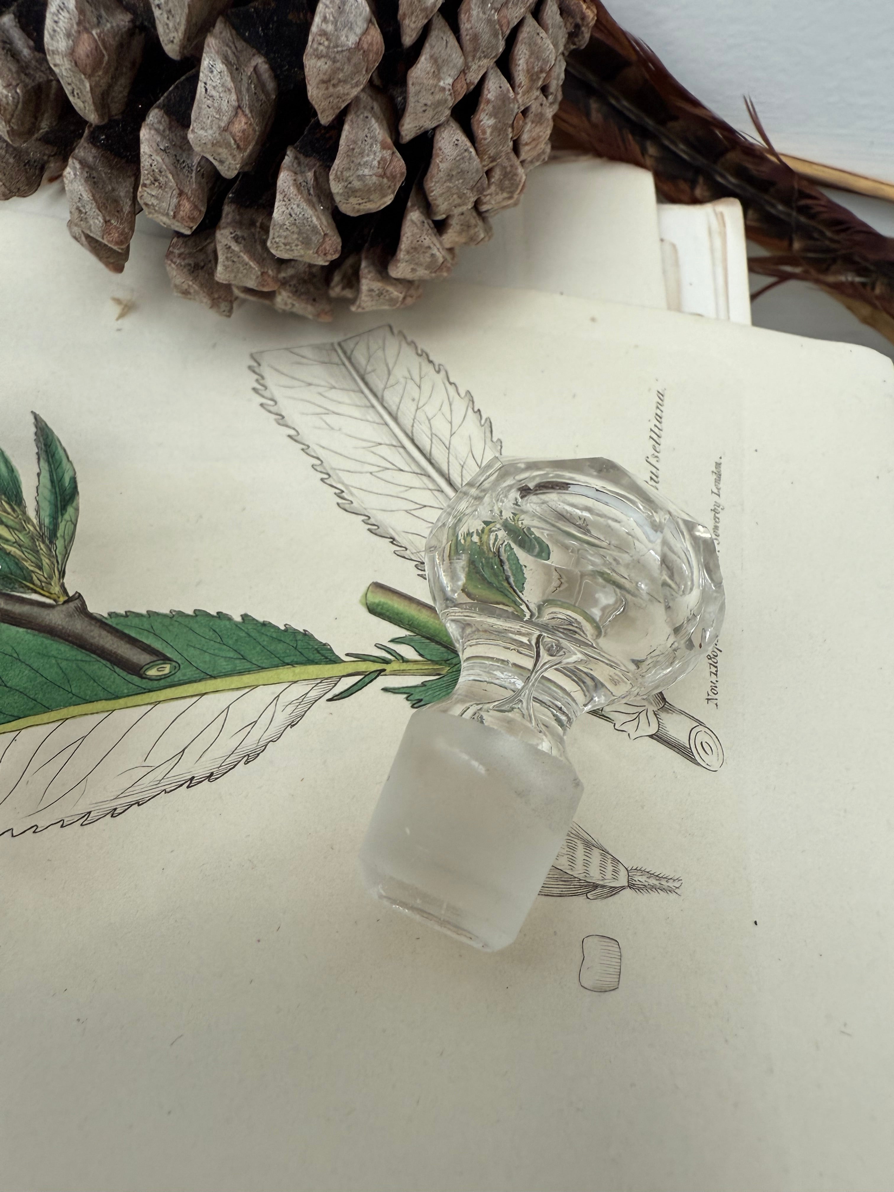 Victorian Cut-Glass Perfume Bottle: Circa 1870