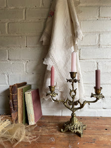 Heavy Brass Decorative Candelabra