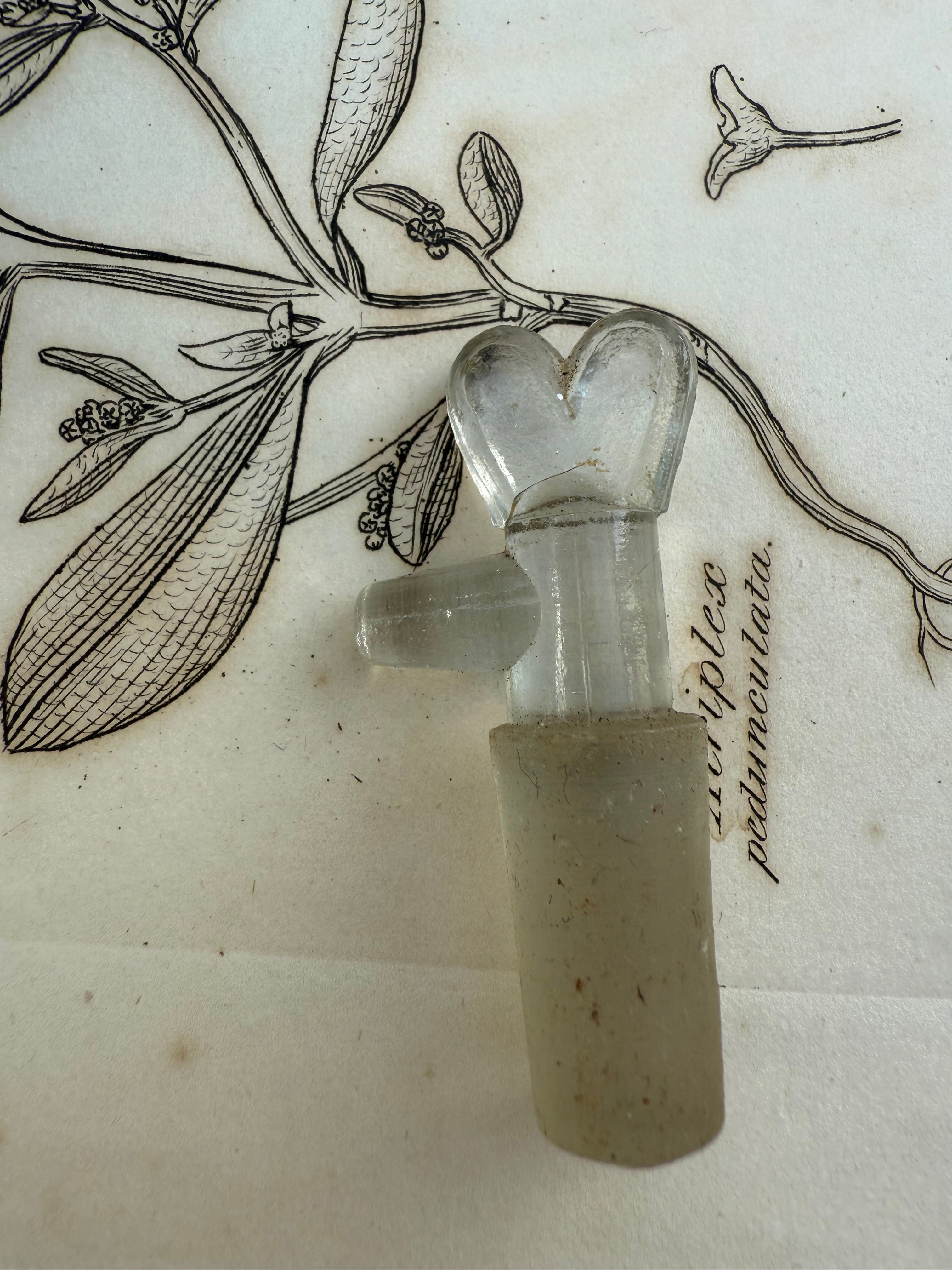 Circa 1870s: Small Victorian Cut-Glass Perfume Bottle