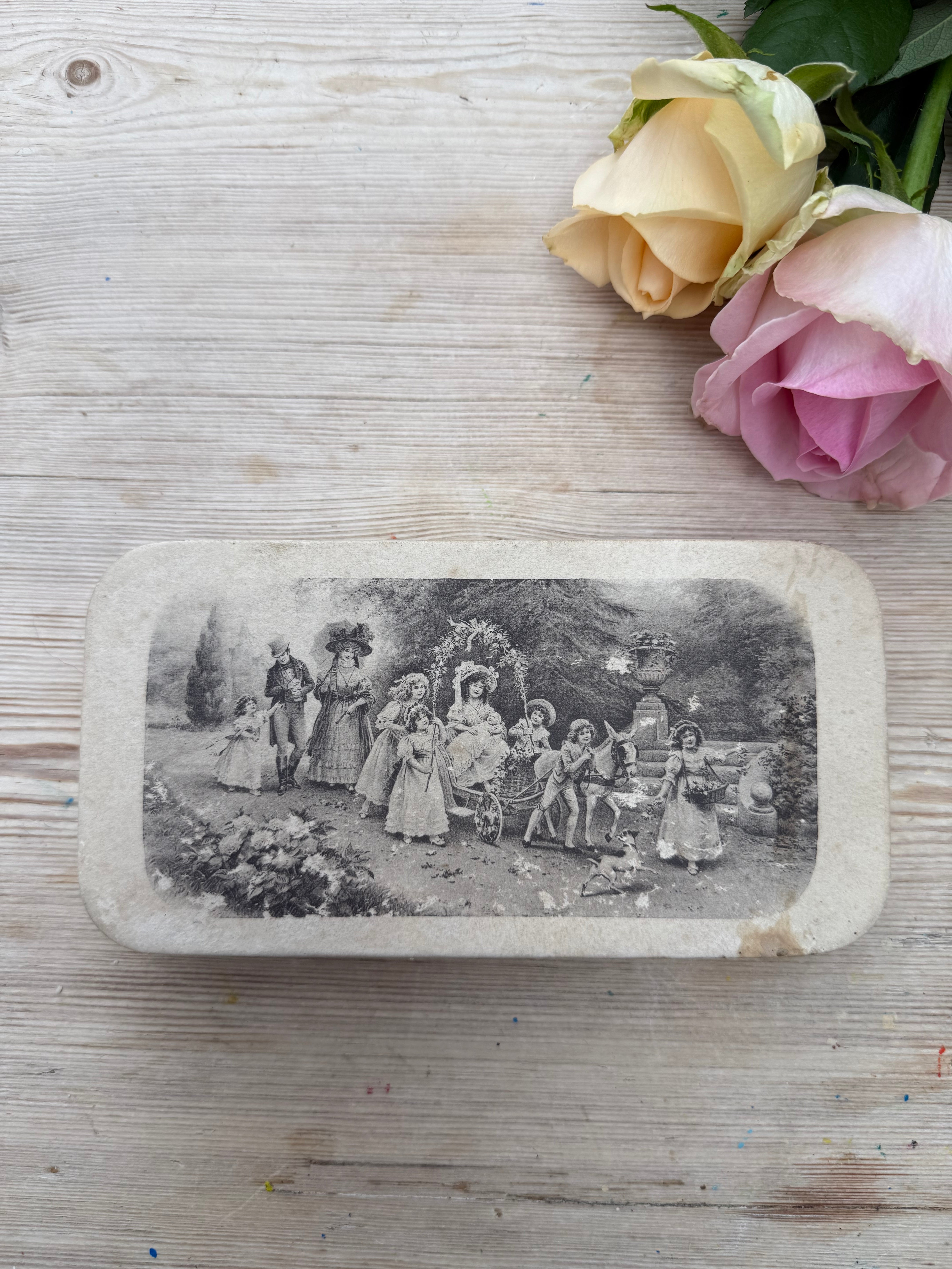 Antique French Baptism Paper Bonbon/ Chocolate Box circa 1900’s
