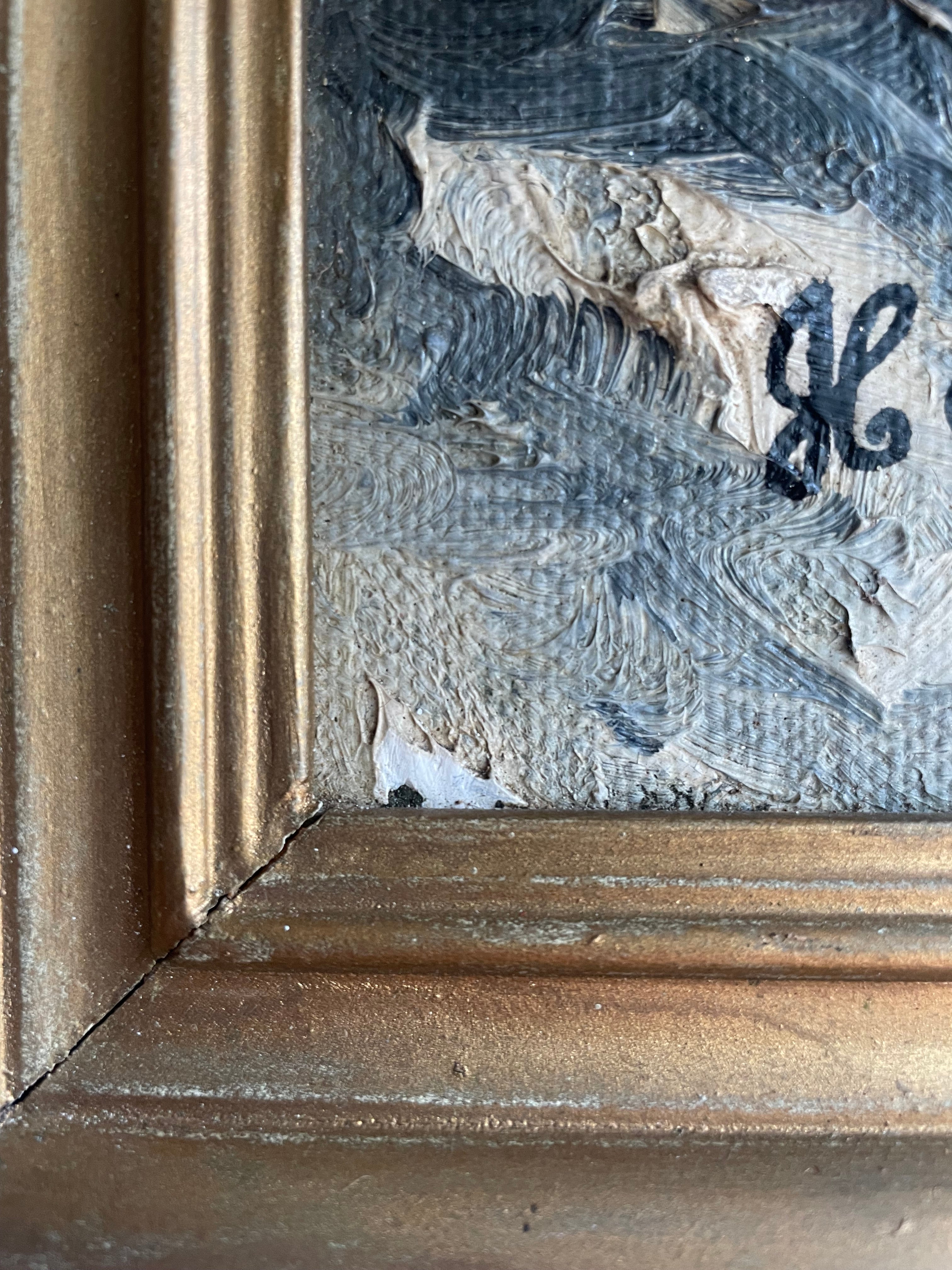 Still-Life with Copper Jug: Vintage Oil on Board