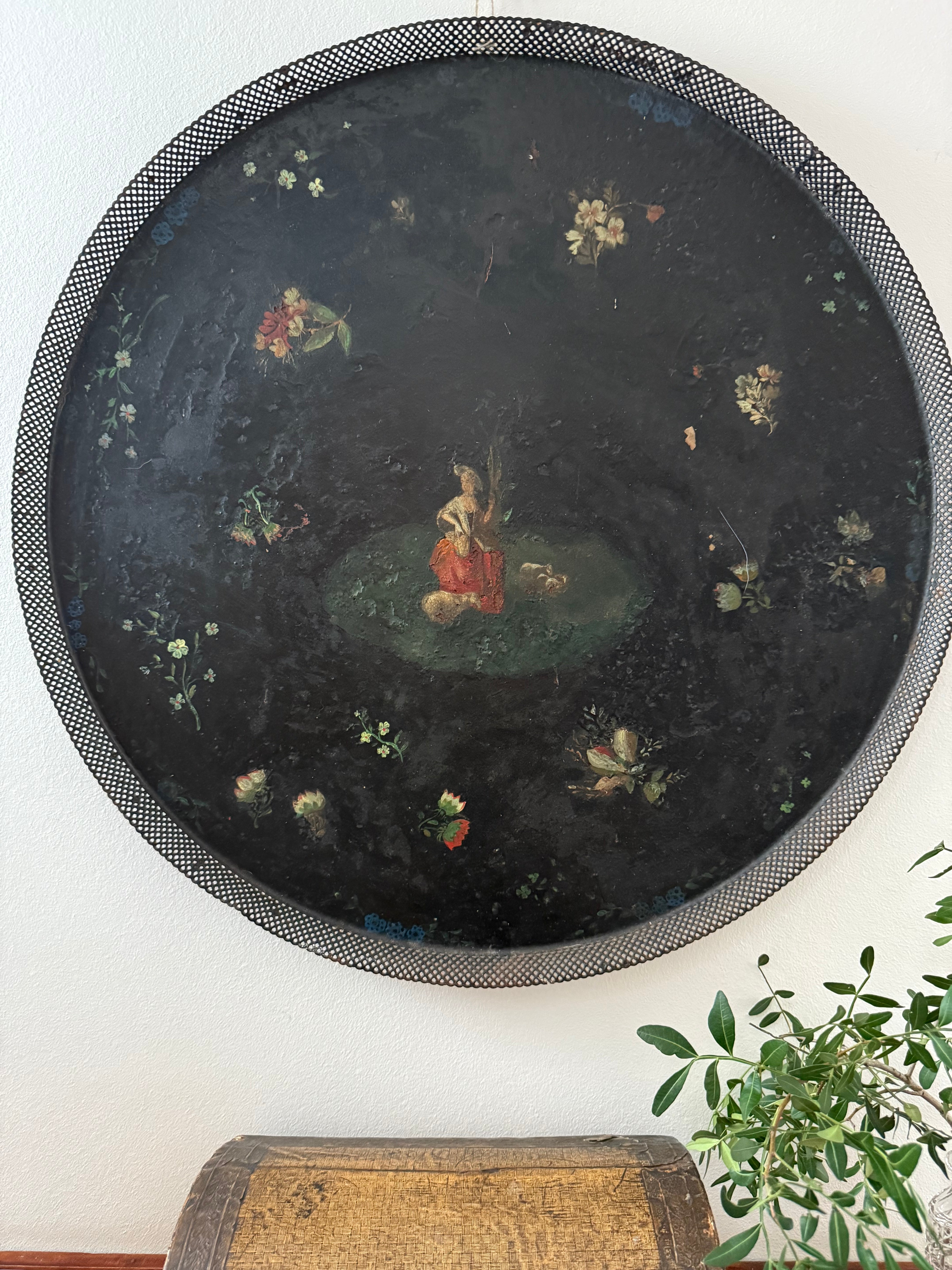 Circa 1810: Georgian Oversized Toleware Tray