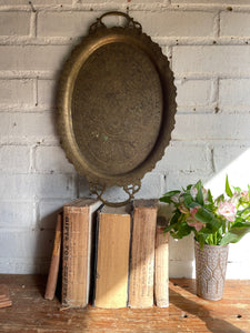 1930s Engraved Brass Tray