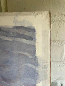 Preparatory Life Portrait Study - Watercolour on Paper Pasted on Wood