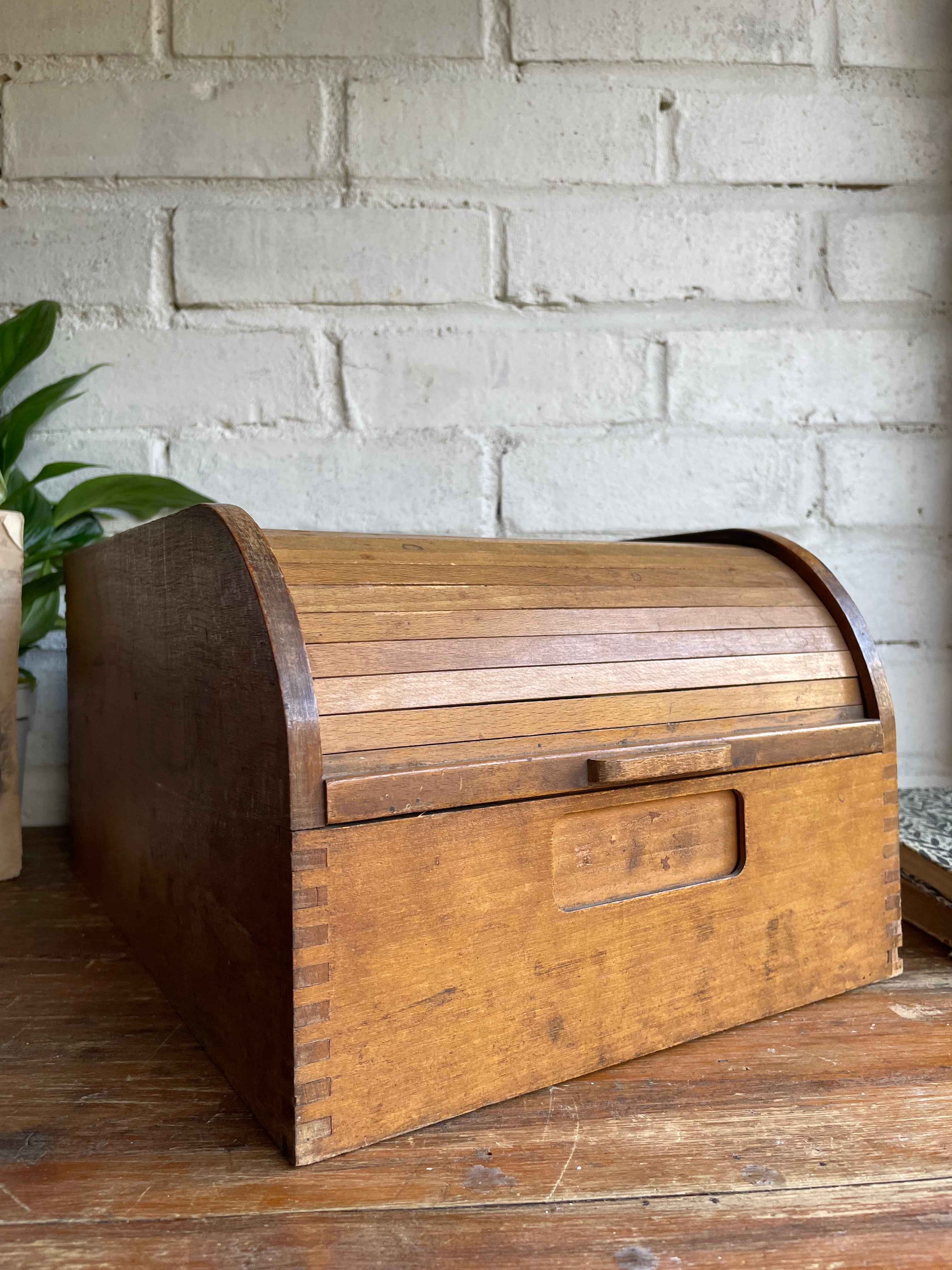 1930s Tambour Desktop Filing Drawer