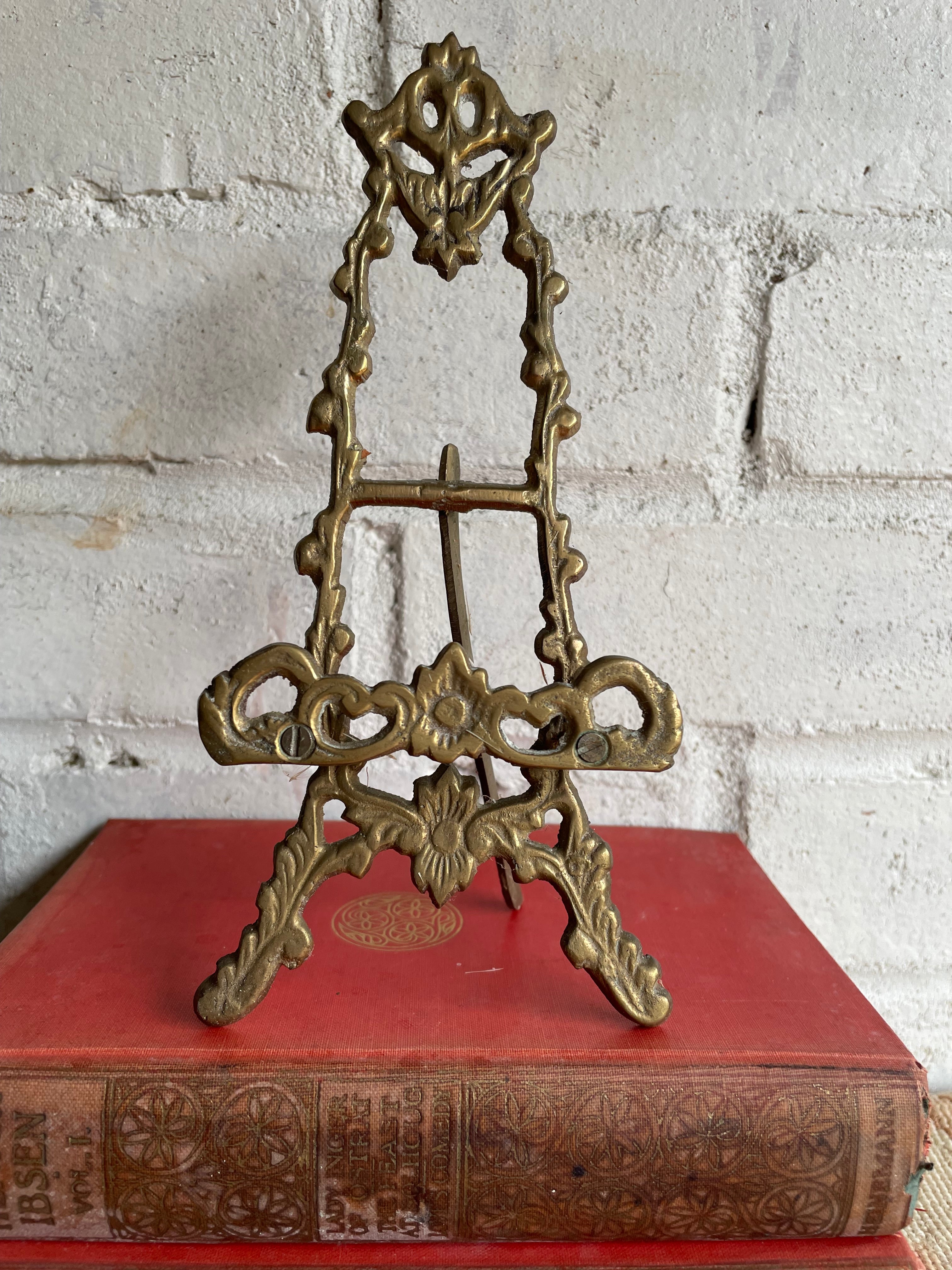 Mini Vintage Floral on Board with Gilt Easel