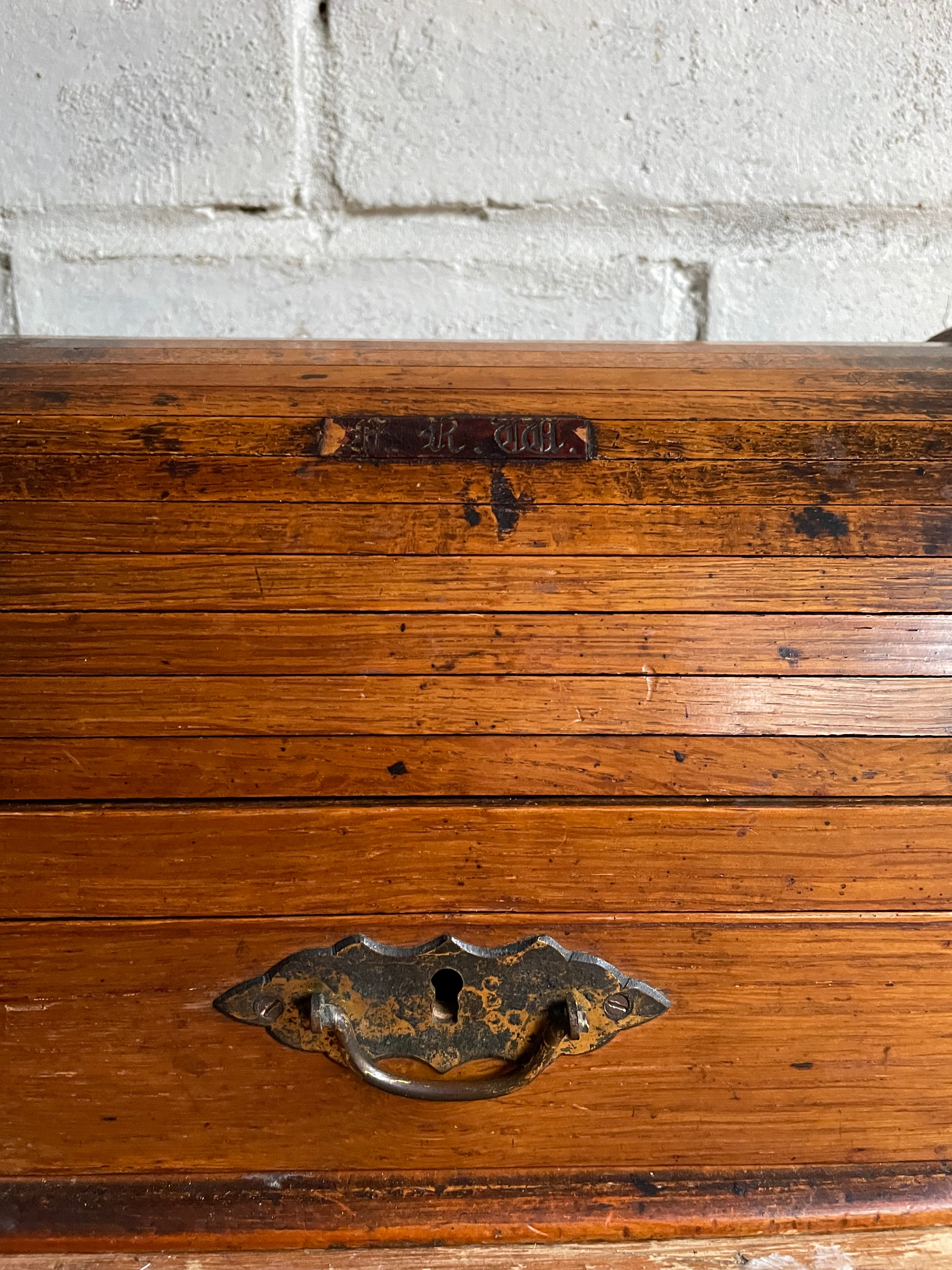 19th Century Oak Tambour Roll Top Stationary Cabinet