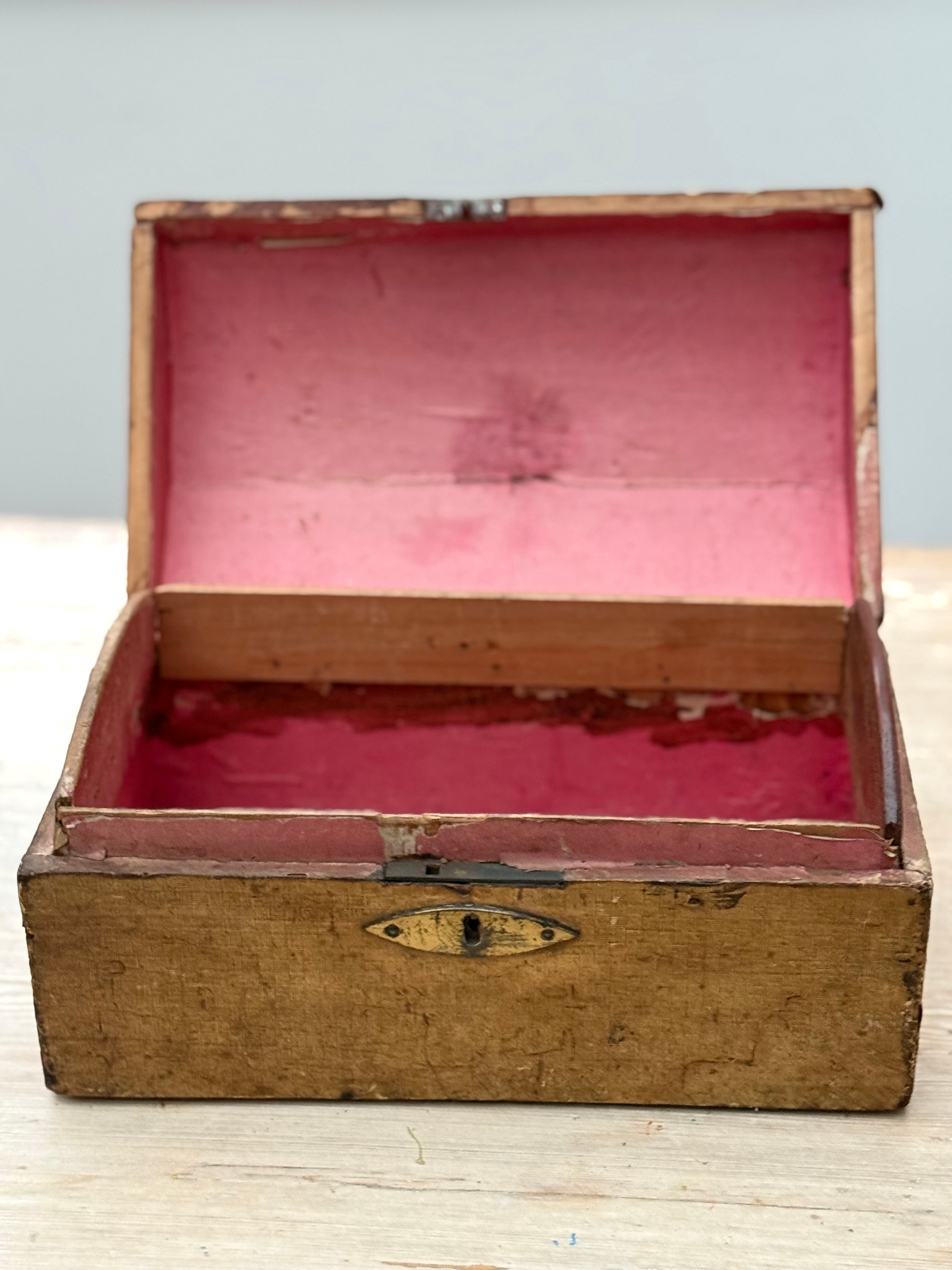 Circa 1880s: Embossed Faux Leather Box