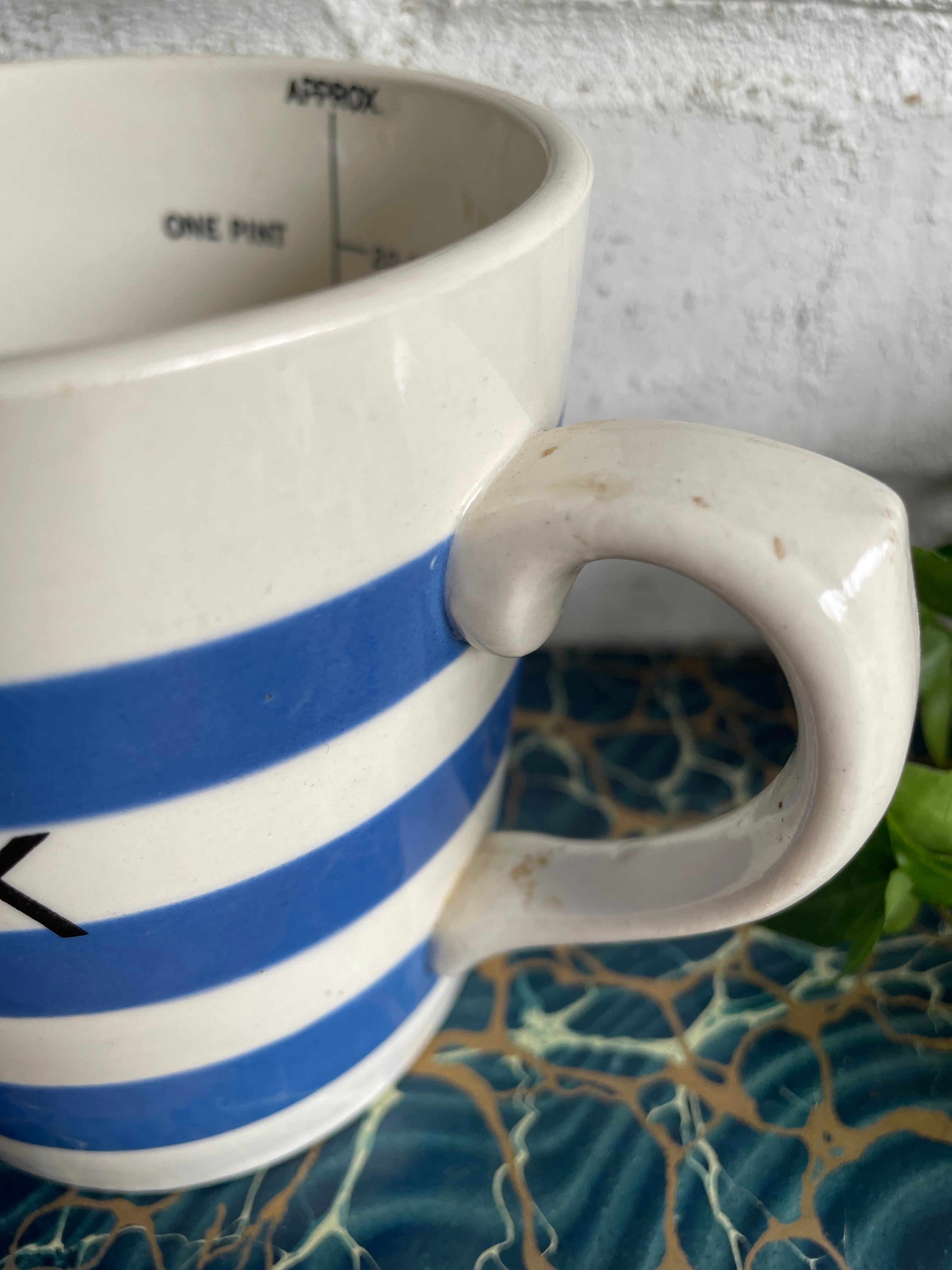 1930s "1 Pint" Cornishware Milk Jug by TG Green