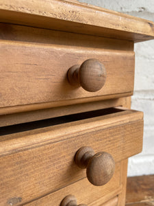 Antique Pine Apprentice Drawers with turned knobs