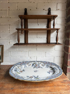 Late 19th Century Oak Wall Hanging Shelf