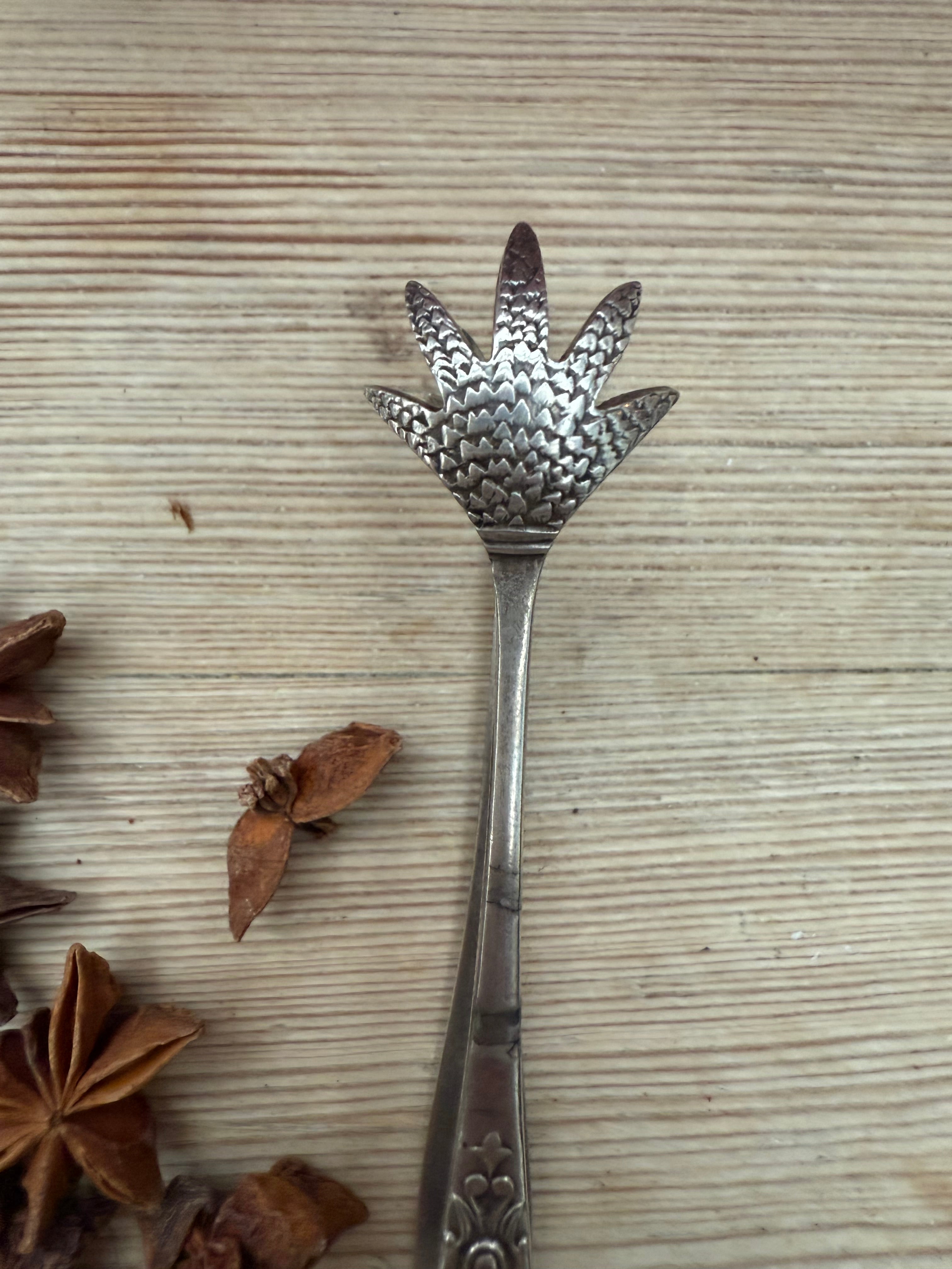 19th Century Silver Plated Sugar Tongs with