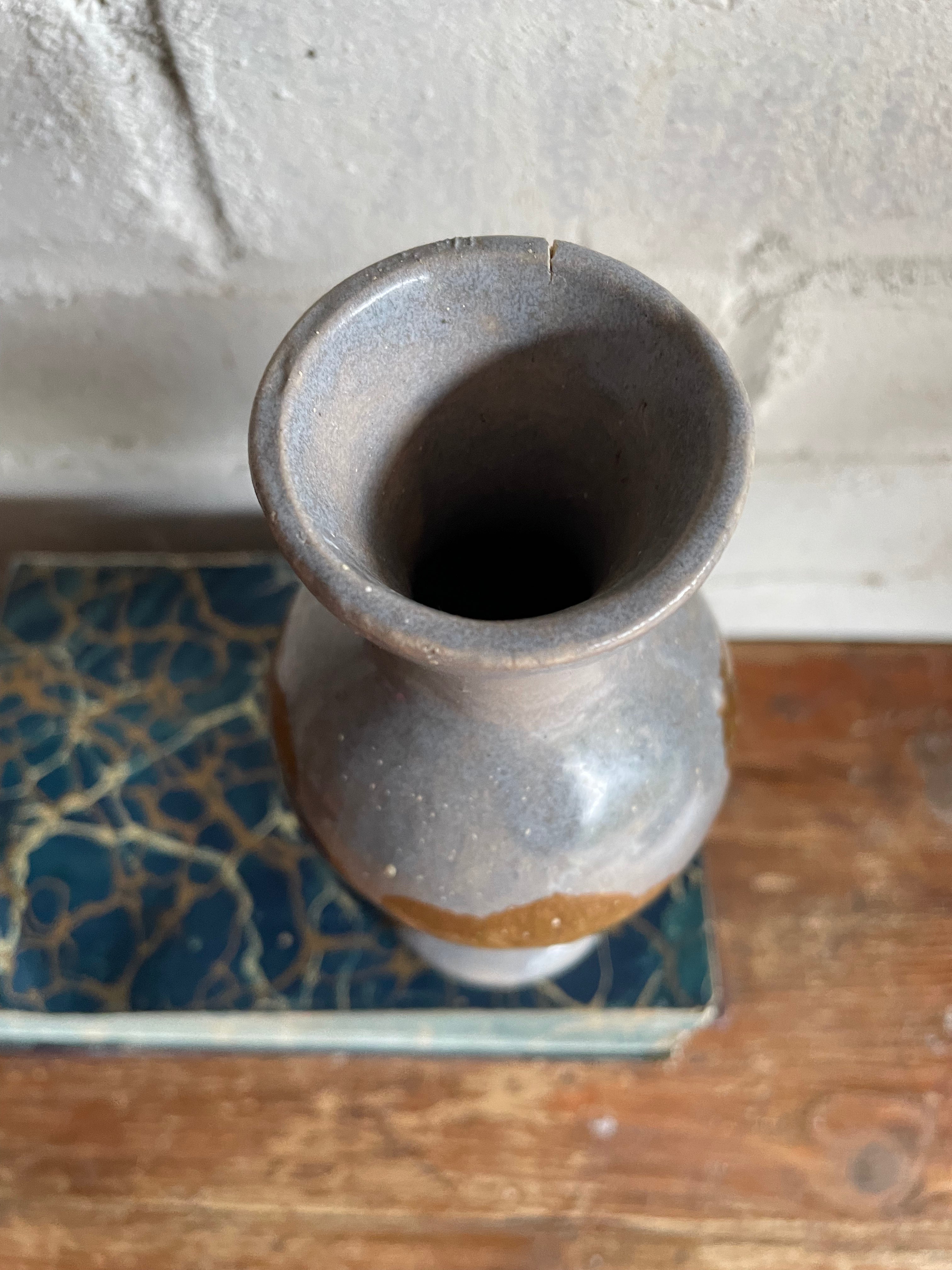 Blue & Gold Studio Pottery Vase