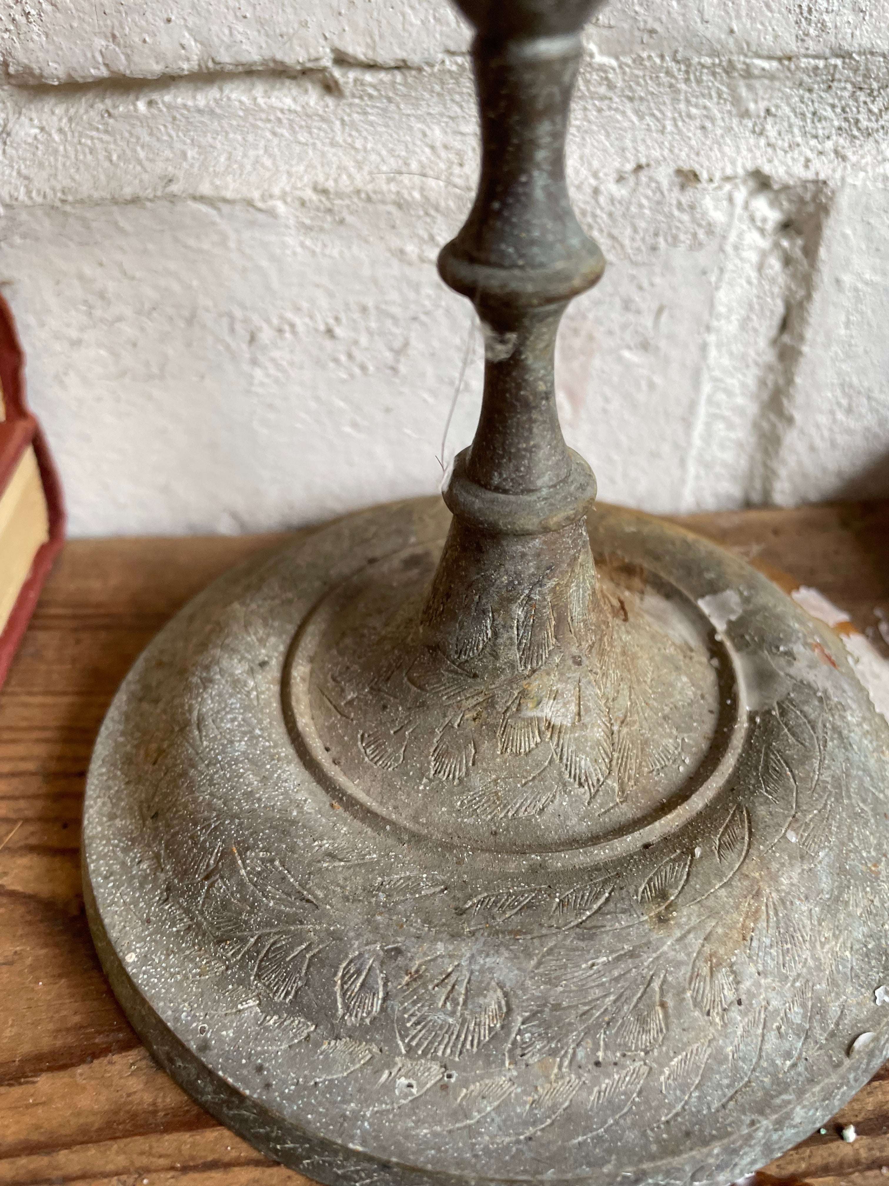 Rustic Iron Candlestick