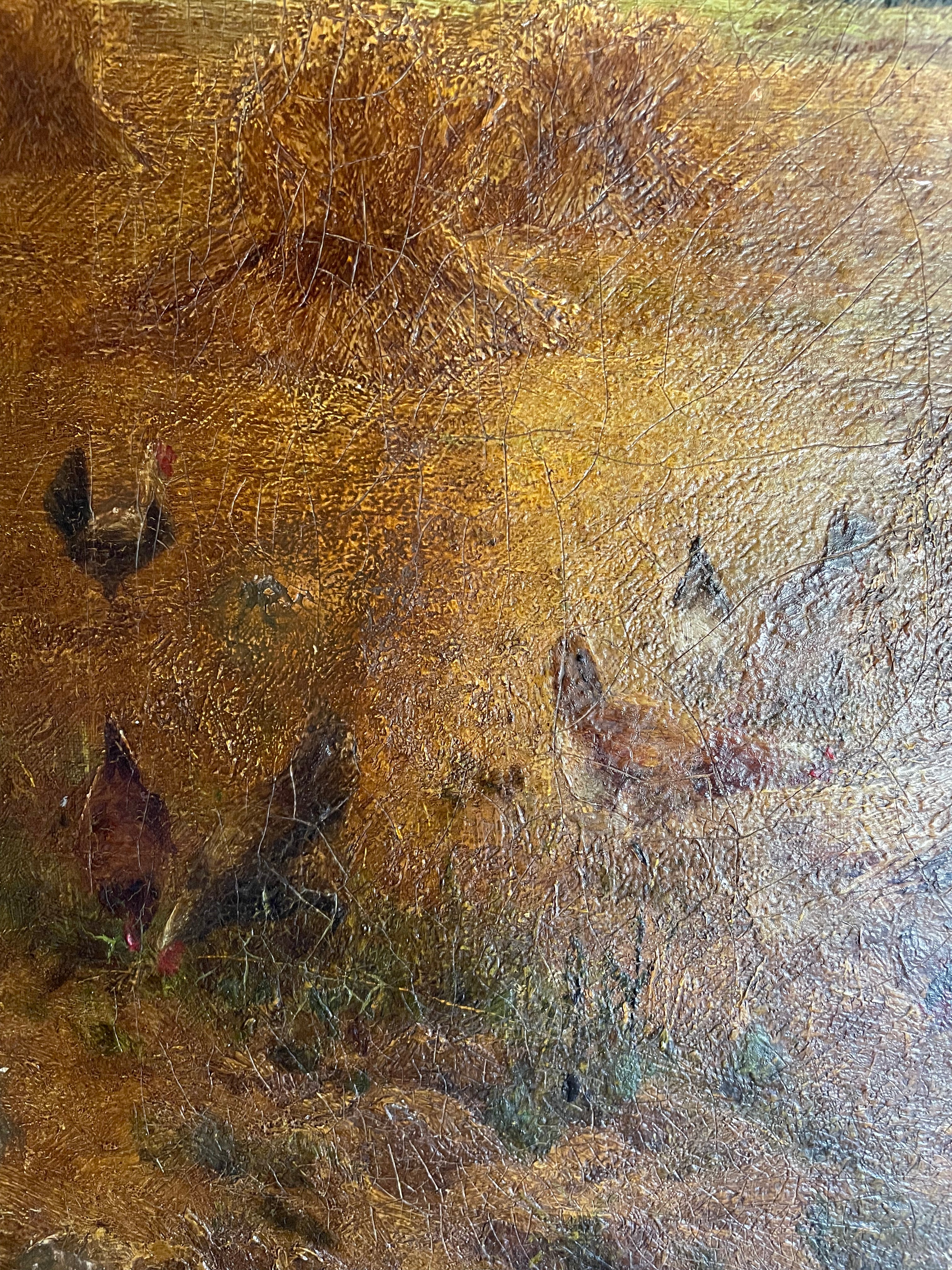 1887 Sign 1887 Signed Oil on Canvas “The Harvest” – Reclectic