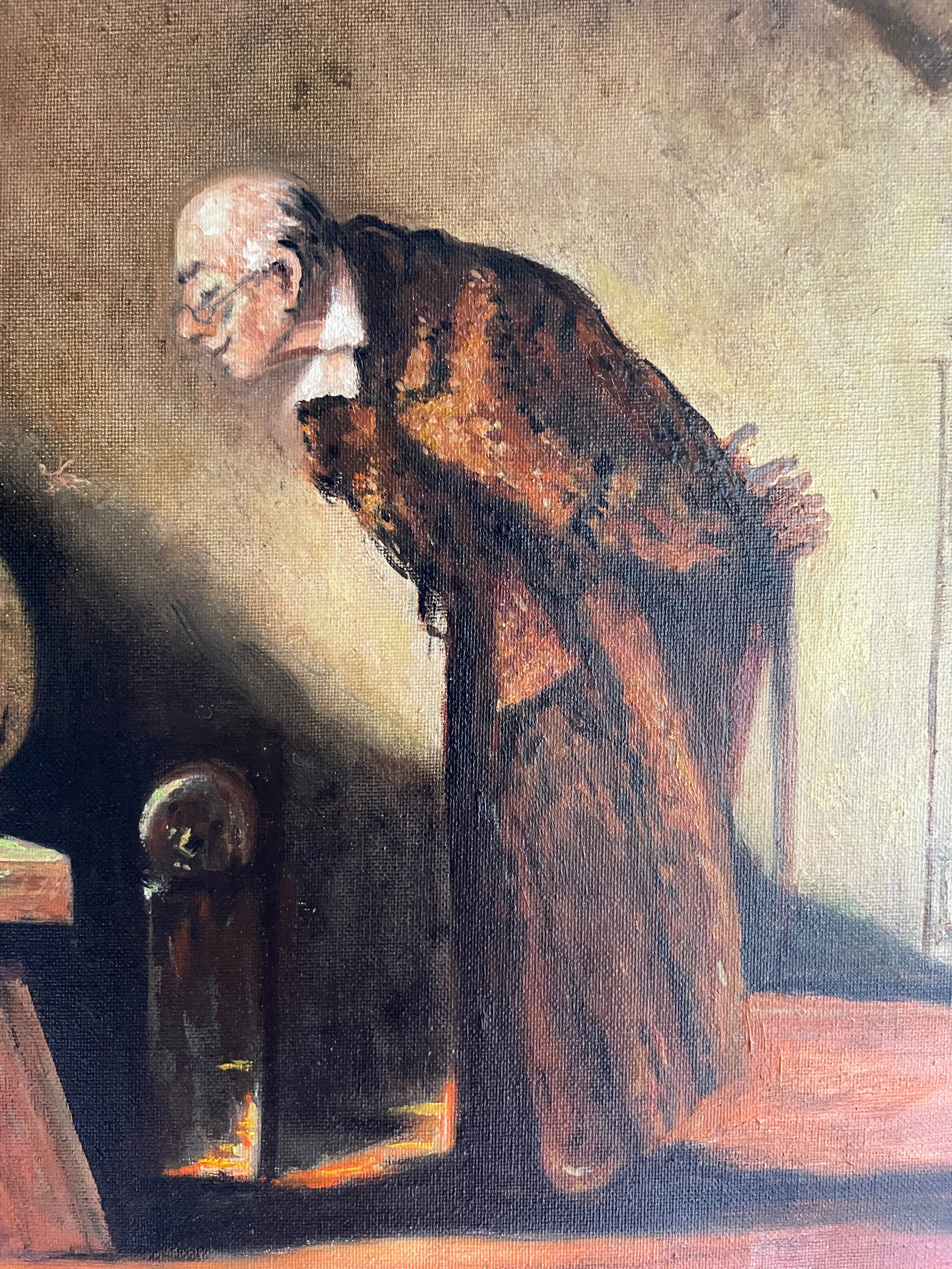 After Spritzweg “The Alchemist” - Oil on Canvas