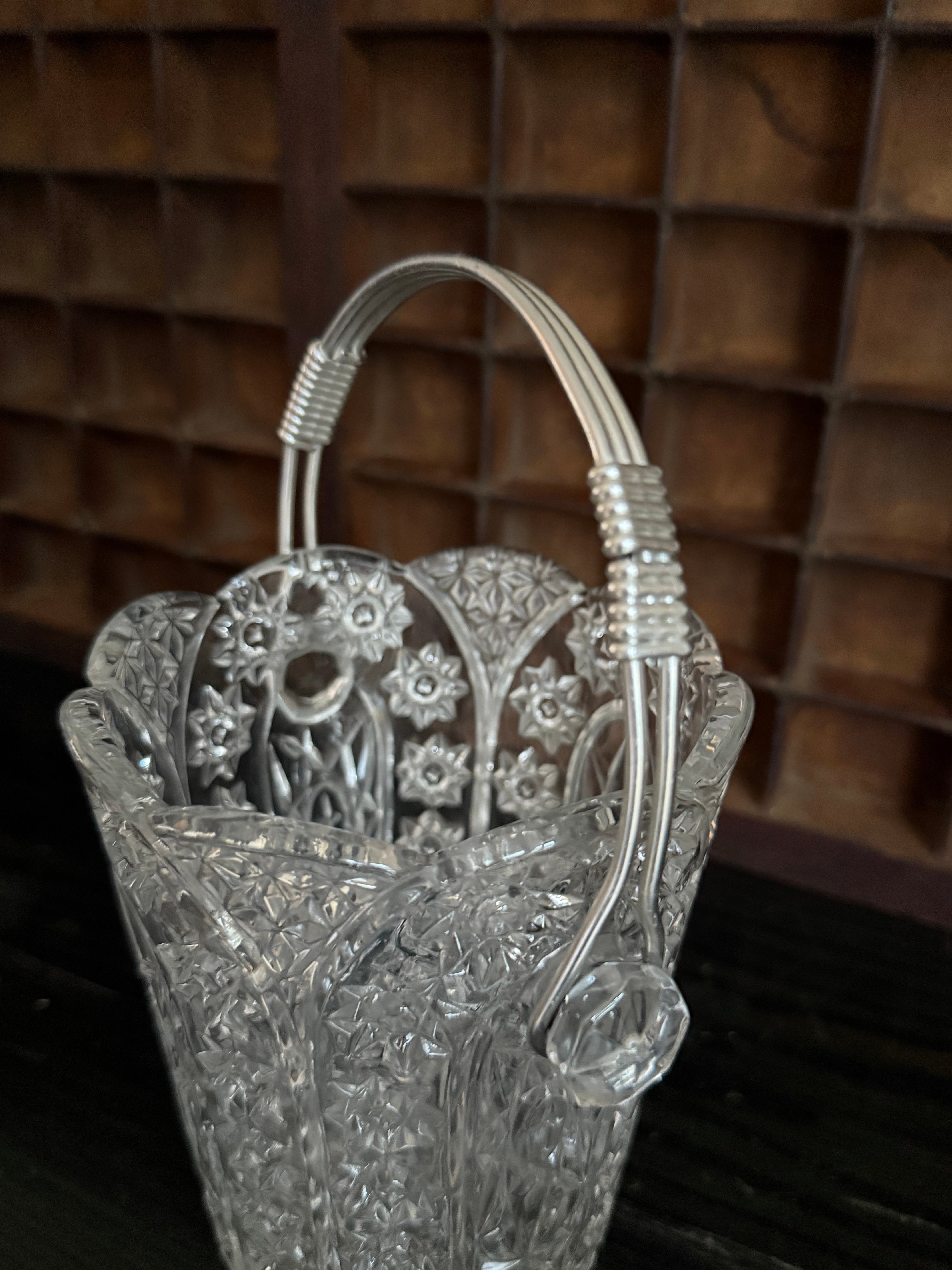 1920s French Glass Ice Bucket