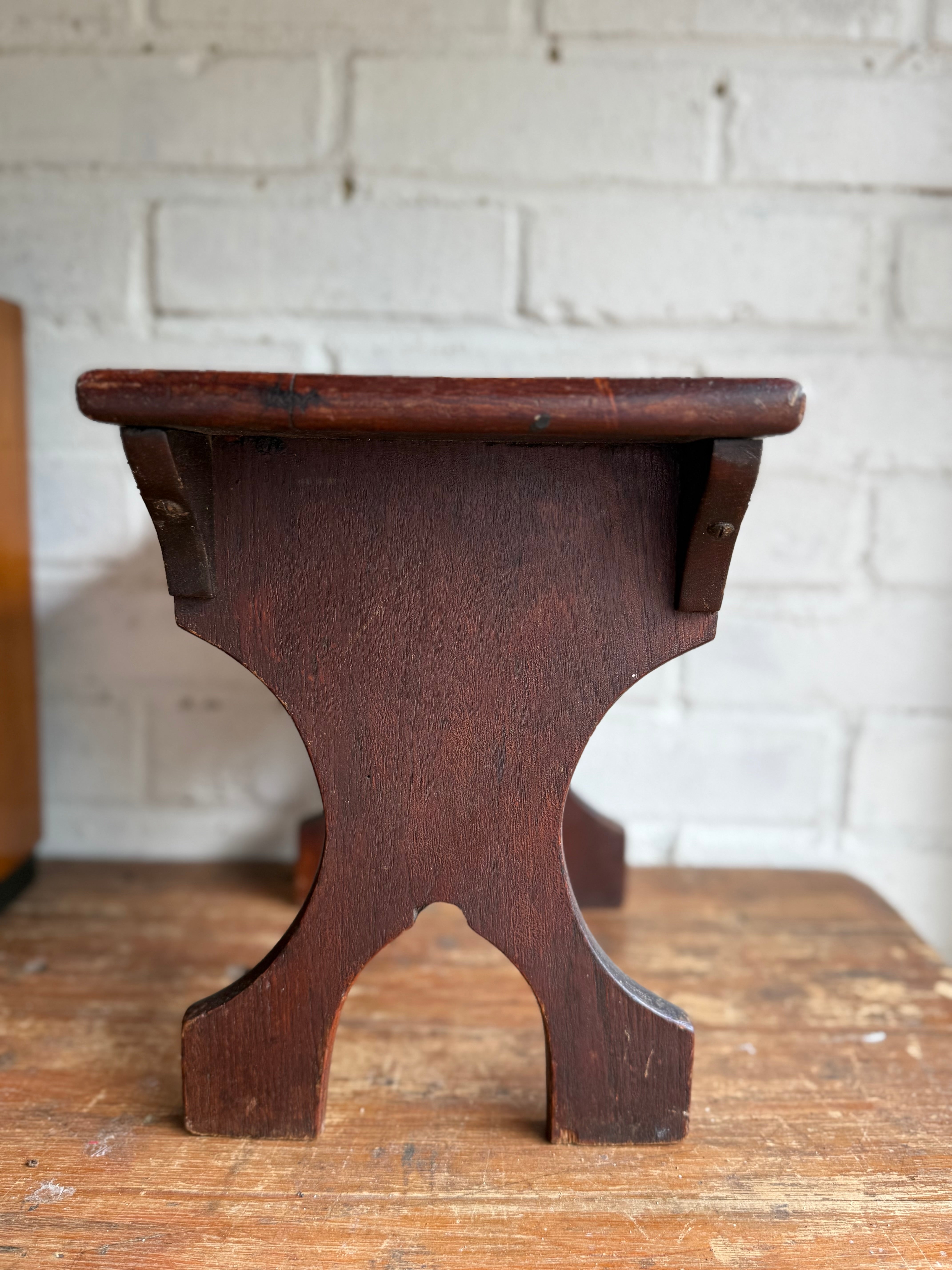 WW1 Naval Stool with Union Jack & French Flag Inlay