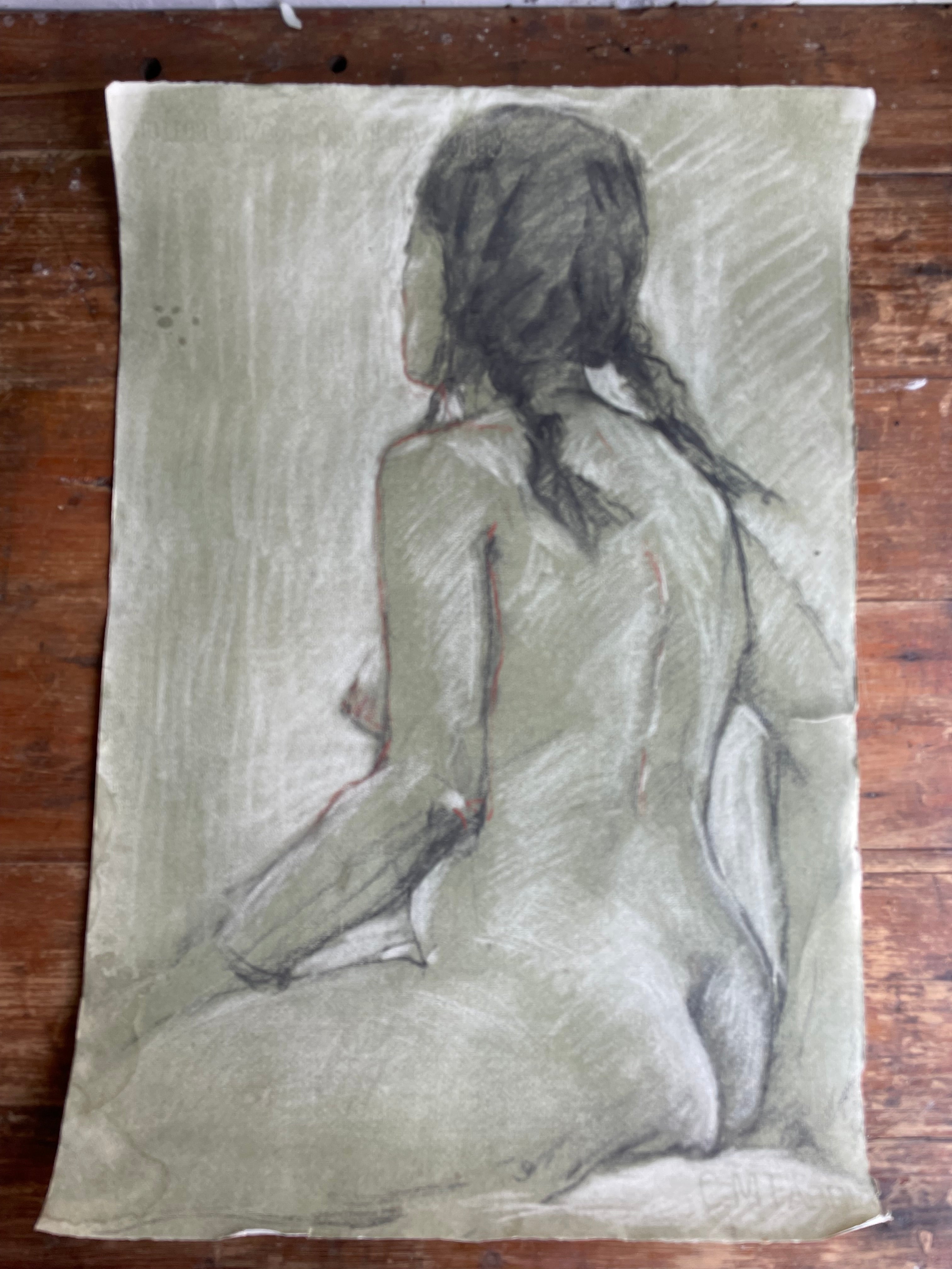 Charcoal Portrait on Paper by Dennis Gilbert