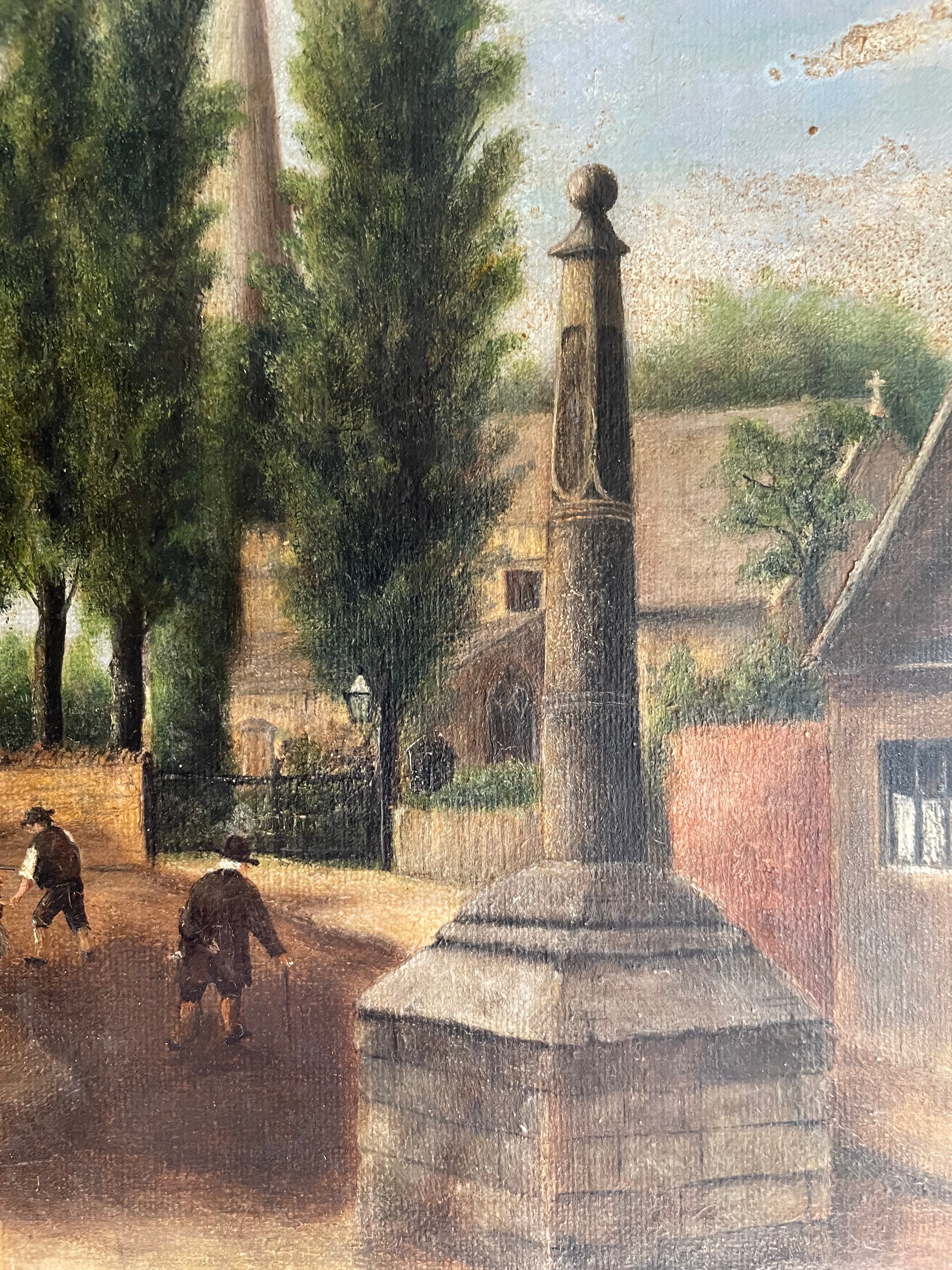 The Monument: Early 20th century oil on canvas