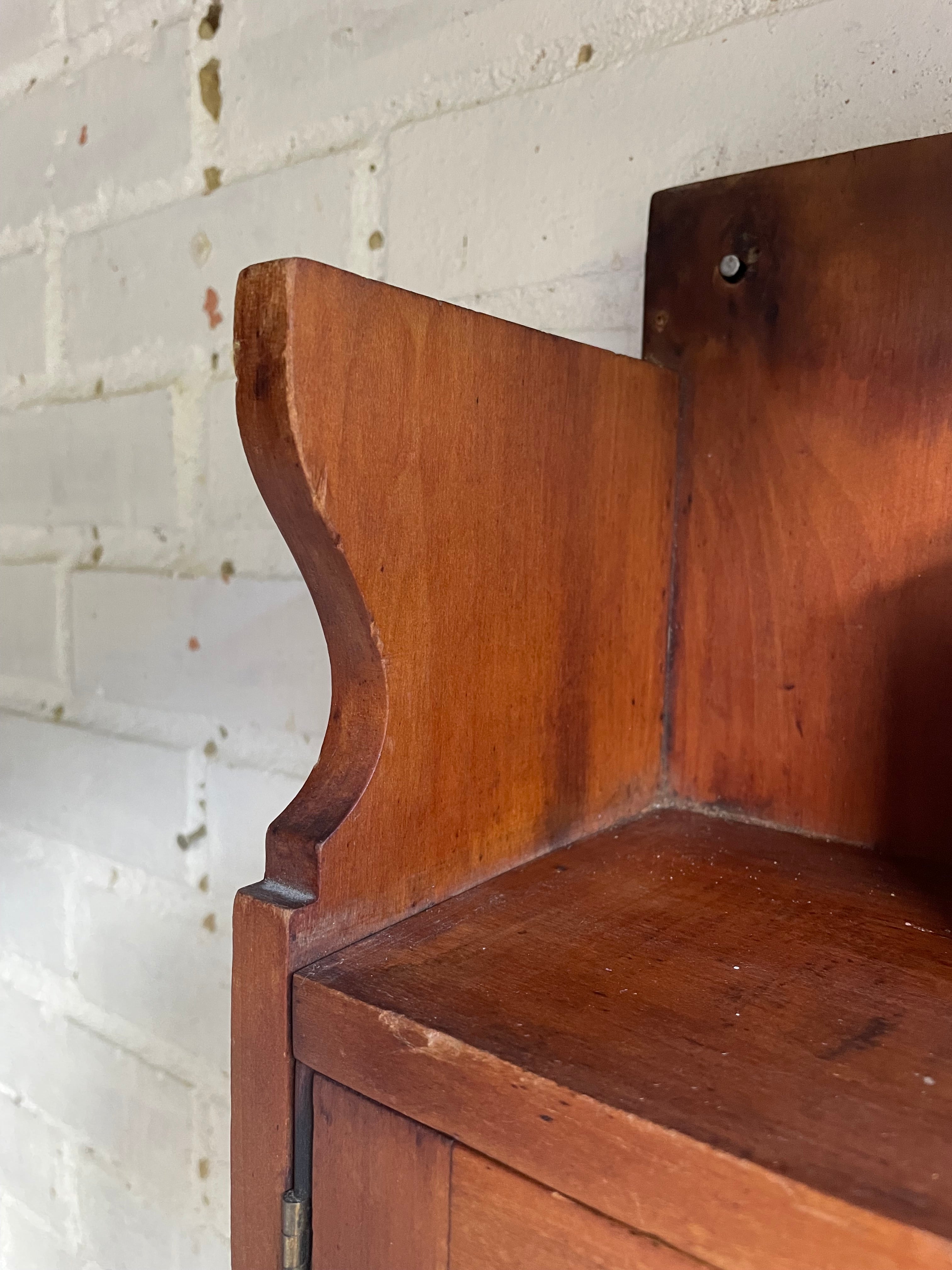 1930s Oak Mirrored Wall Cabinet with Original Bevelled Glass