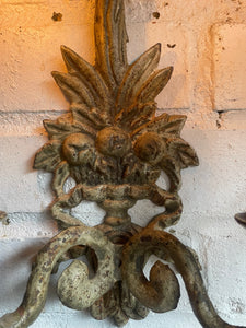 French Cast Iron Wall Candle Sconce