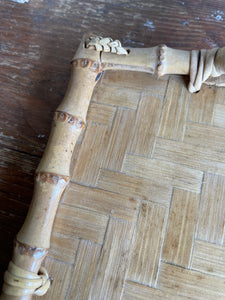 French Bamboo Marquetry Tray