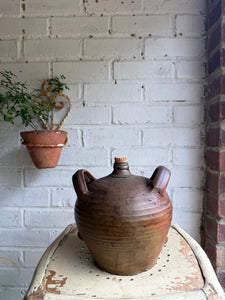 Early 20th Century Stoneware Olive Oil Jug