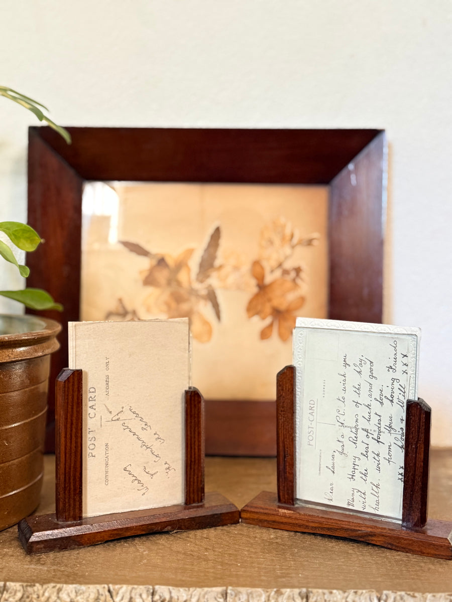 Pair of 1930s Art Deco Picture Frames with Glass Panels – Reclectic