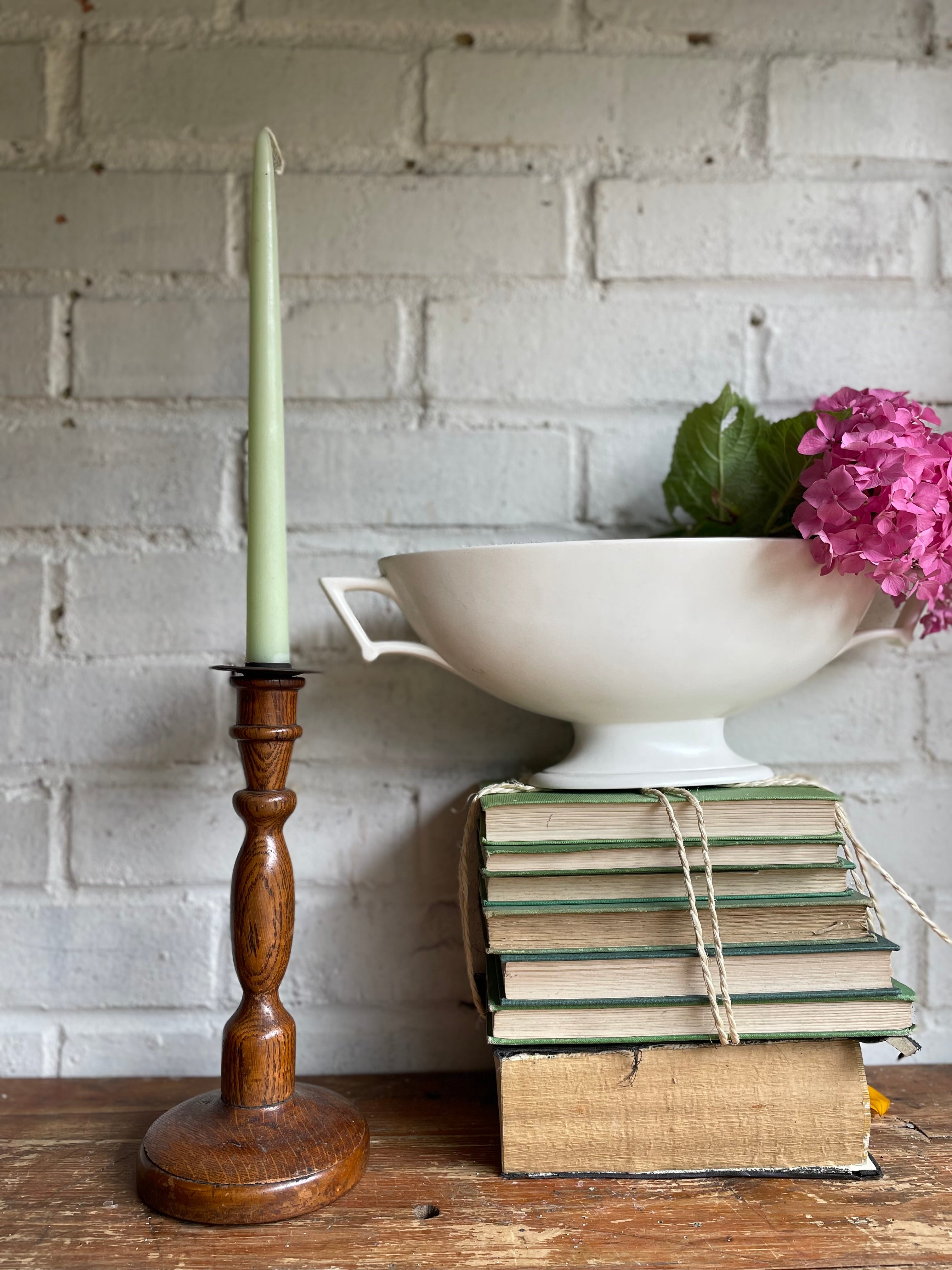 1940s Turned Wooden Candlestick