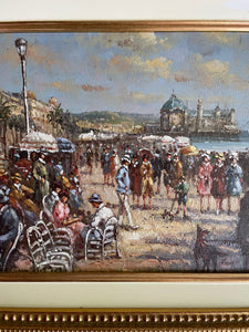 Belle Epoque French Riviera Oil on Canvas: Was £145 now £101.50 at checkout
