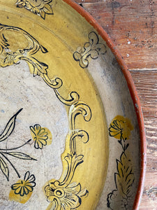 Hand-Painted Wood Tray