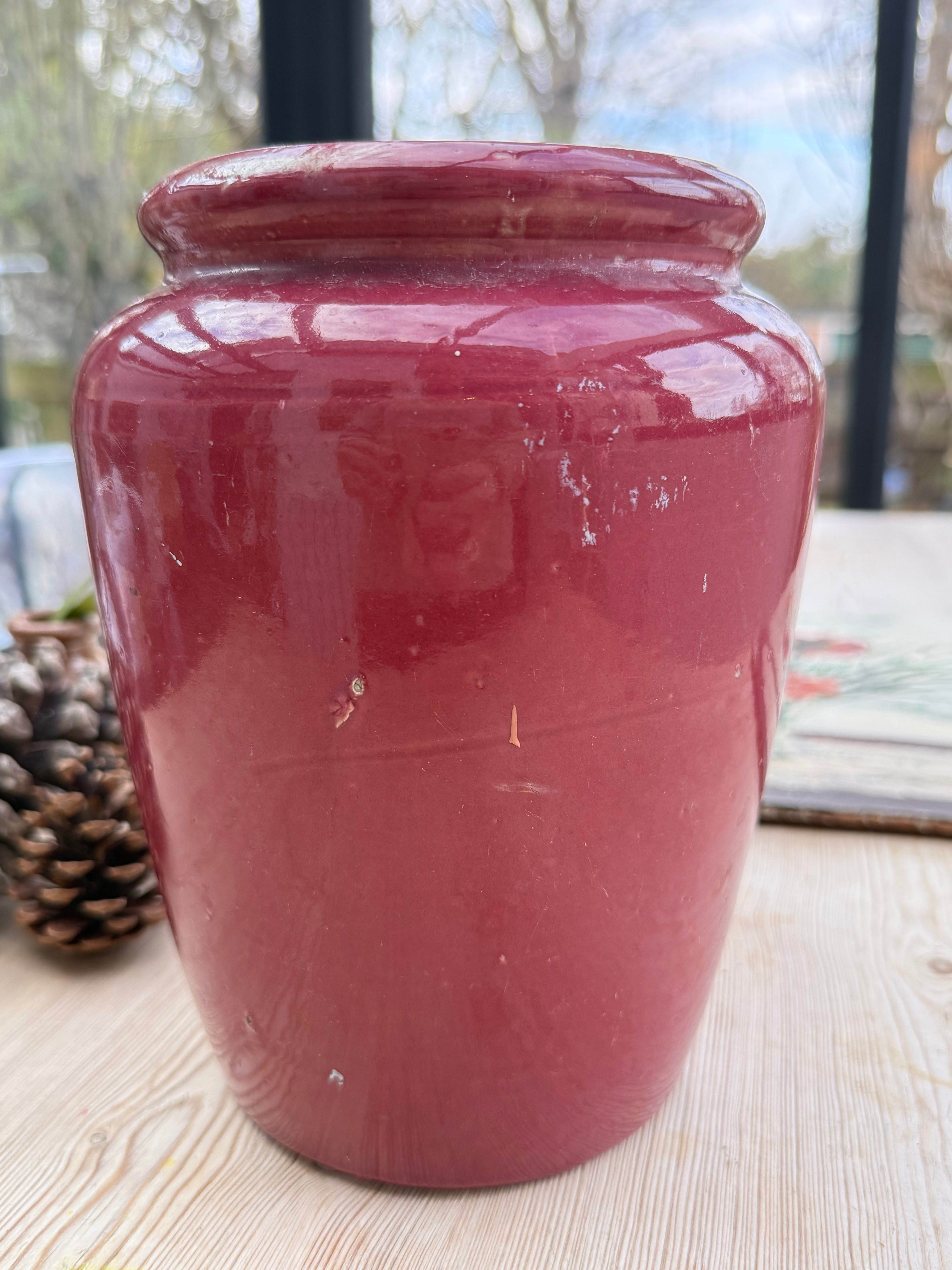 19th Century Victorian Stoneware Storage Pot