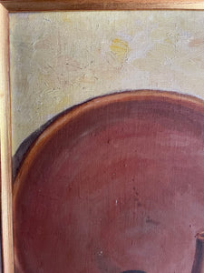 Large Still-Life with Gingham Tablecloth signed and dated 1927