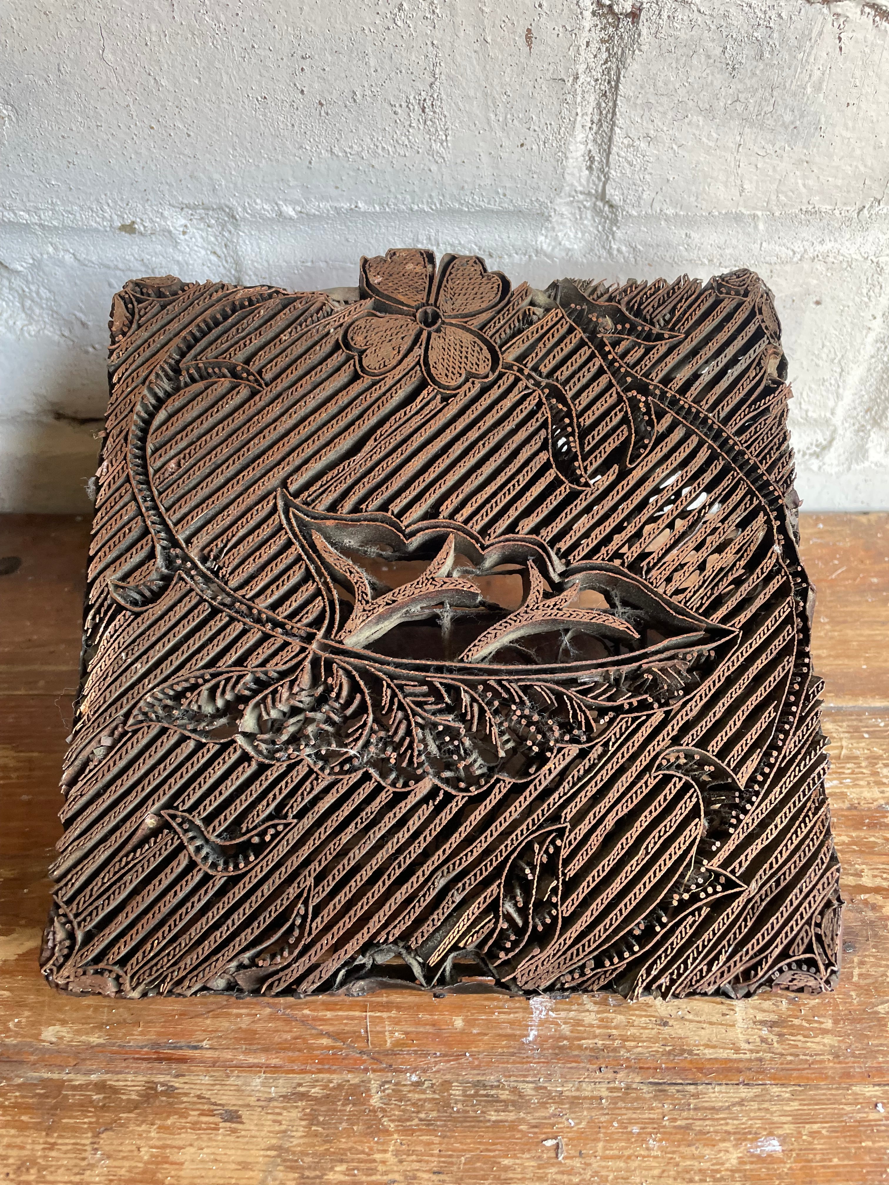 Antique Copper Textile Printing Block