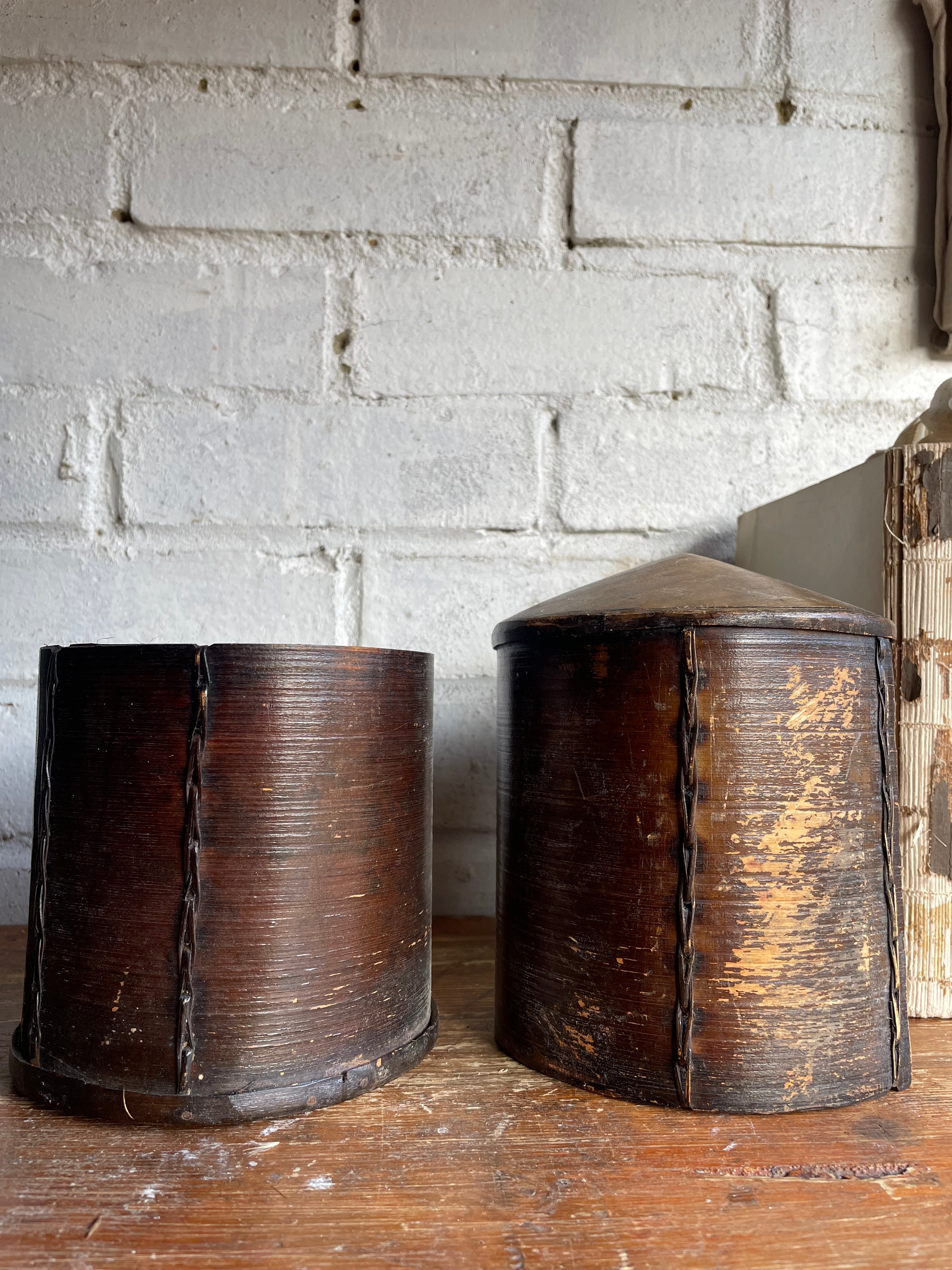 19th Century Bentwood Grain Measure Canister
