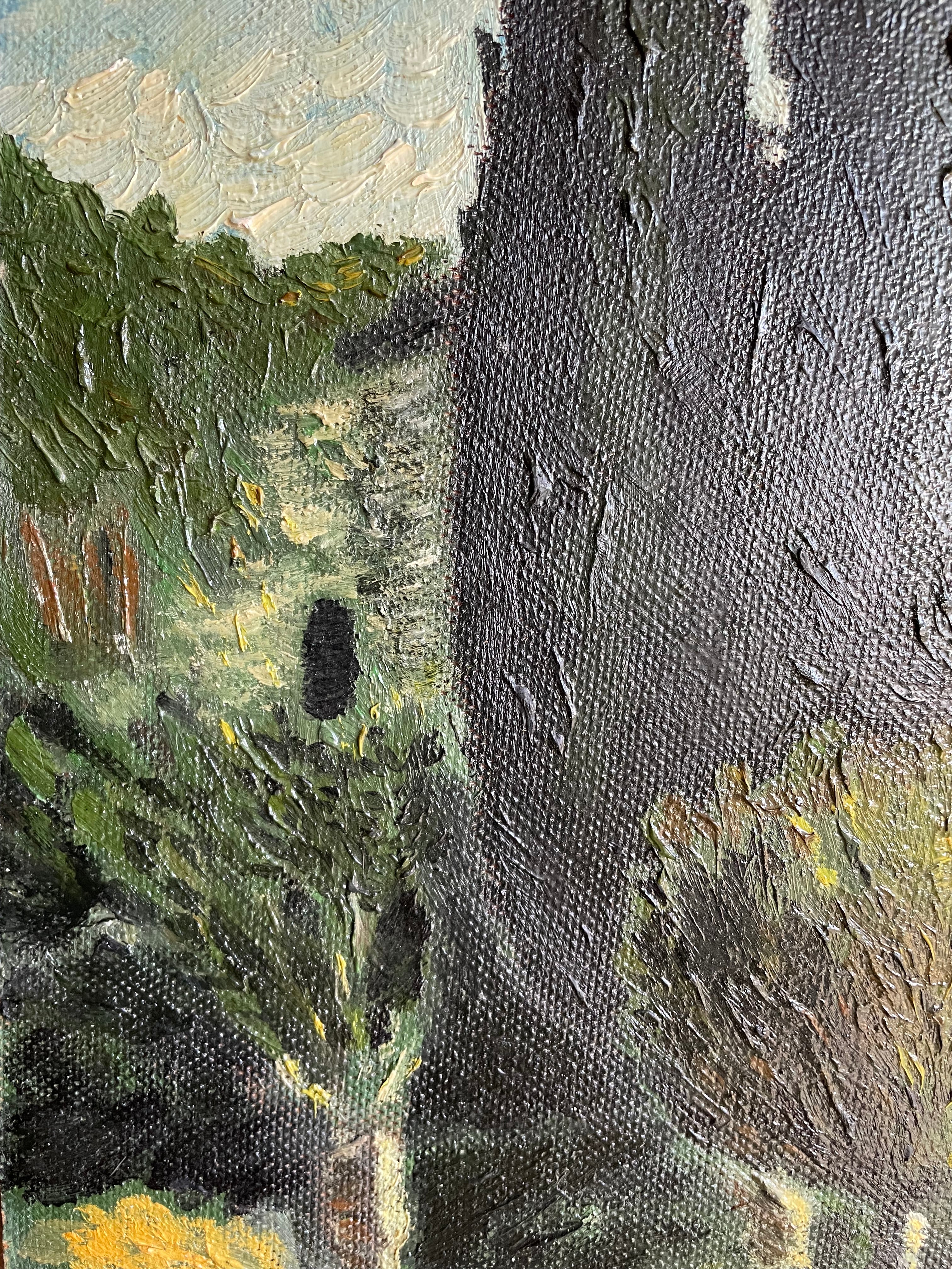 Provencal Farmhouse :  Signed Oil on Board