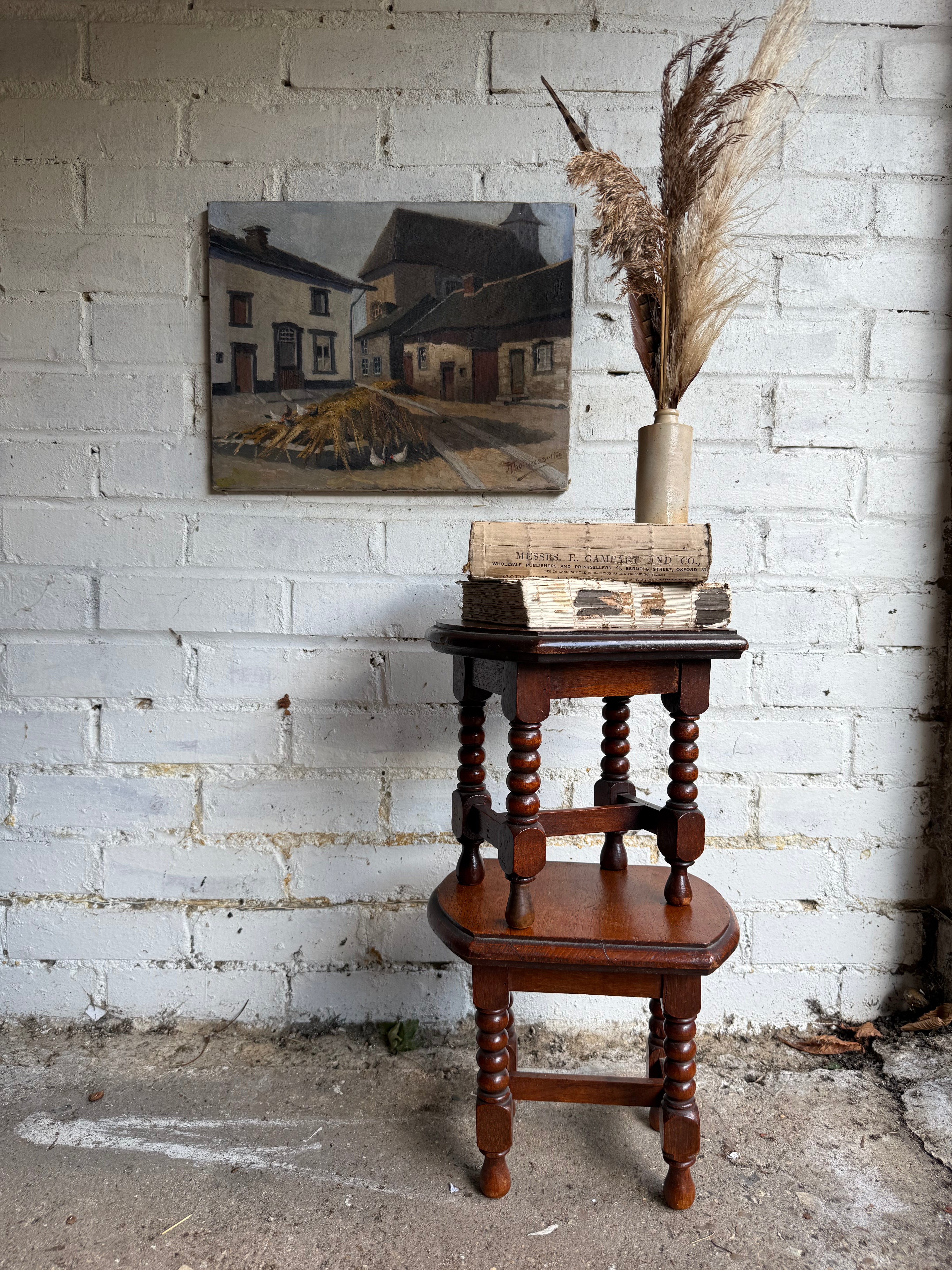 Early 20th Century Signed Oil on Canvas “The Hens”
