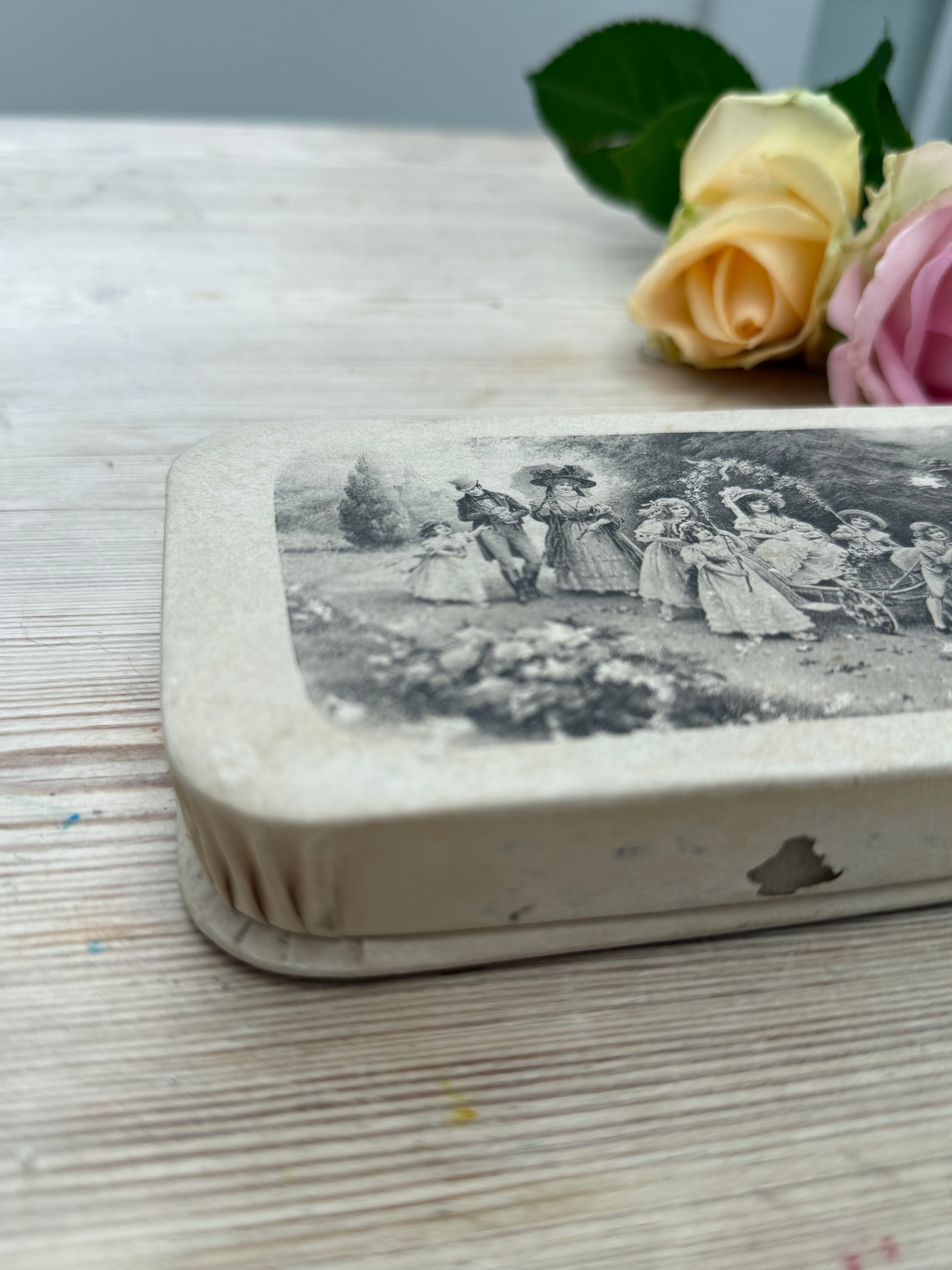 Antique French Baptism Paper Bonbon/ Chocolate Box circa 1900’s