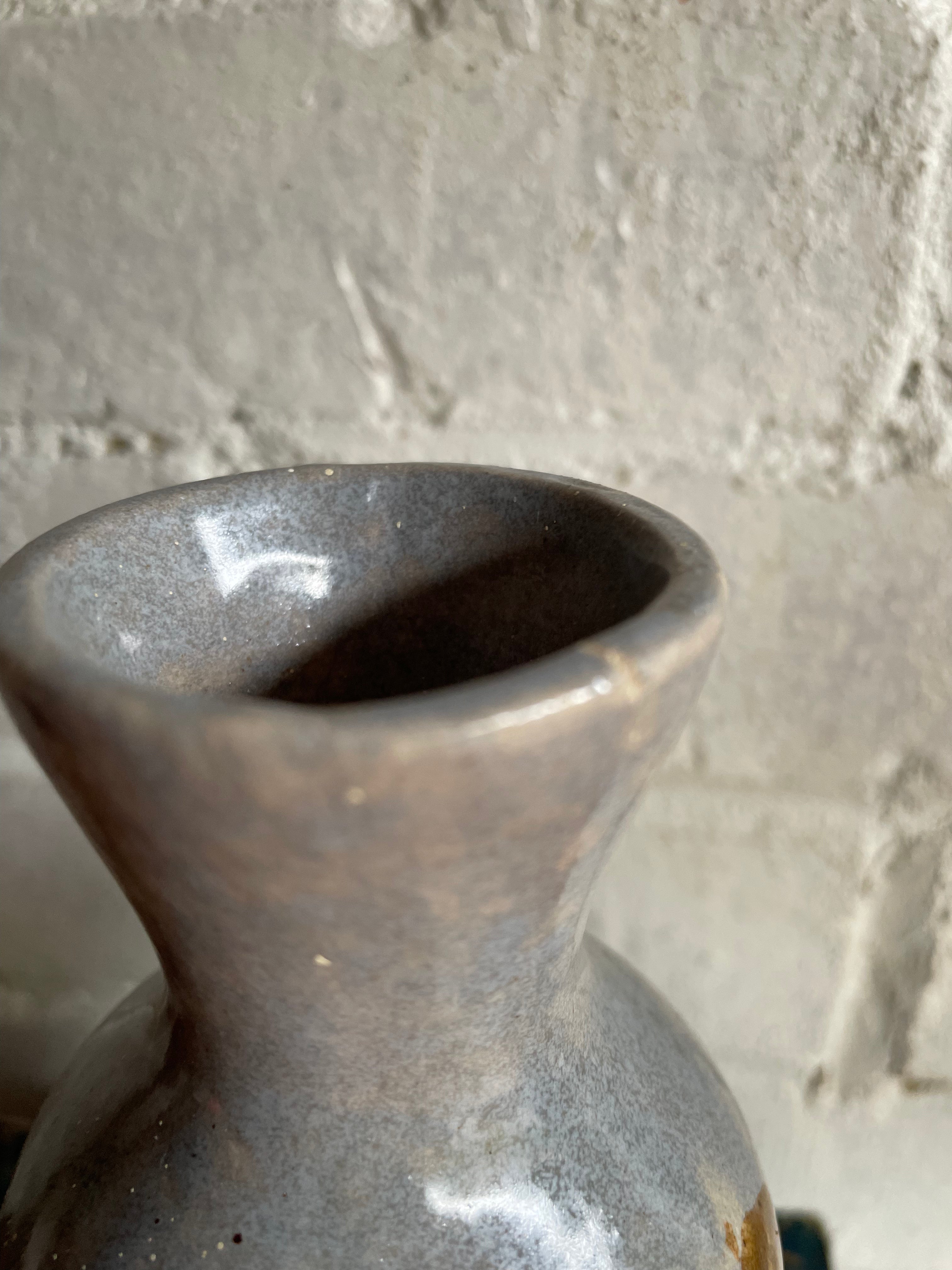 Blue & Gold Studio Pottery Vase
