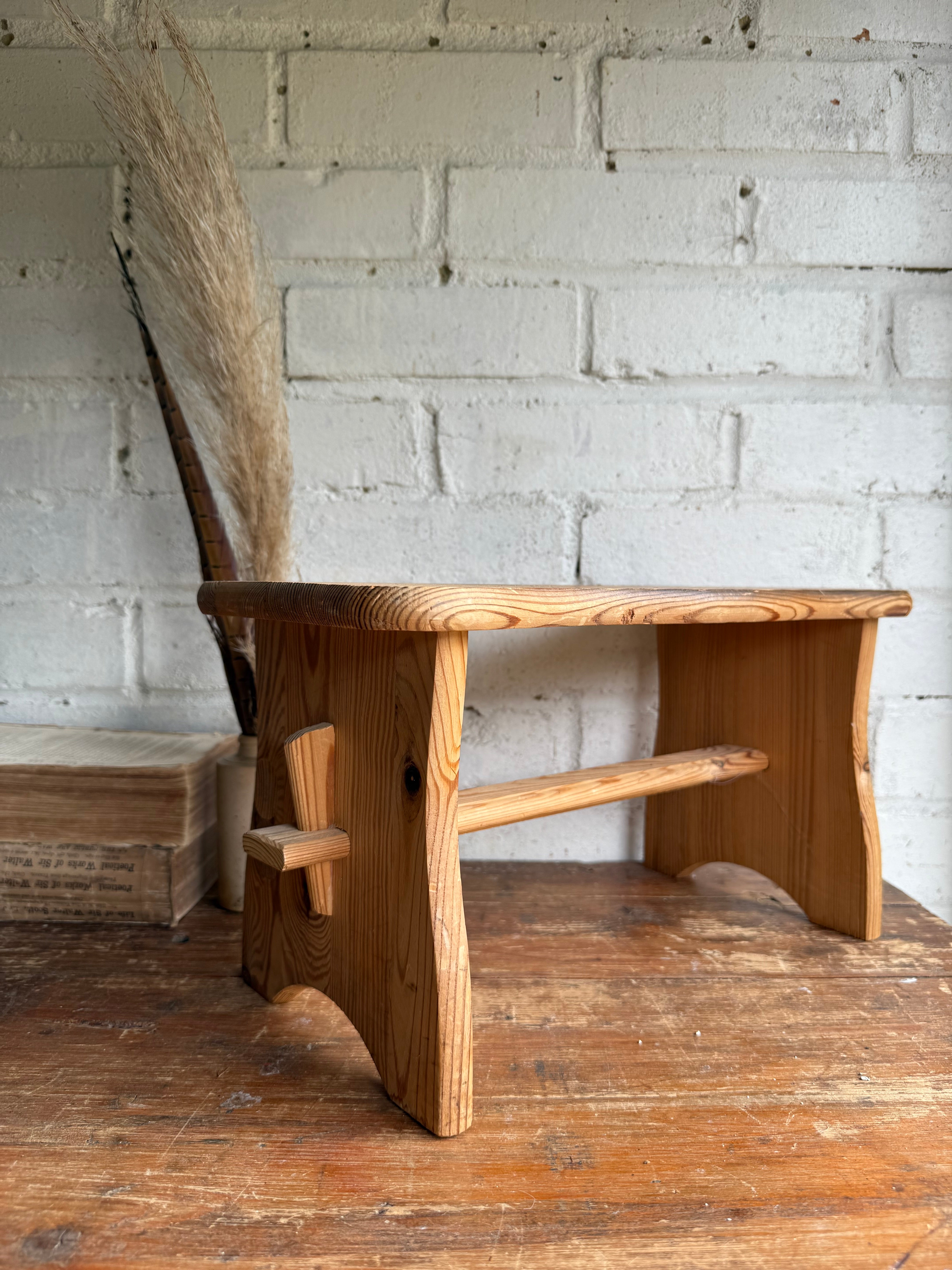 Handcrafted Pine Stool