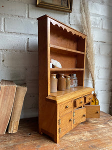 Vintage Miniature Oak Welsh Dresser