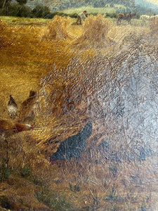 1887 Signed Oil on Canvas “The Harvest”