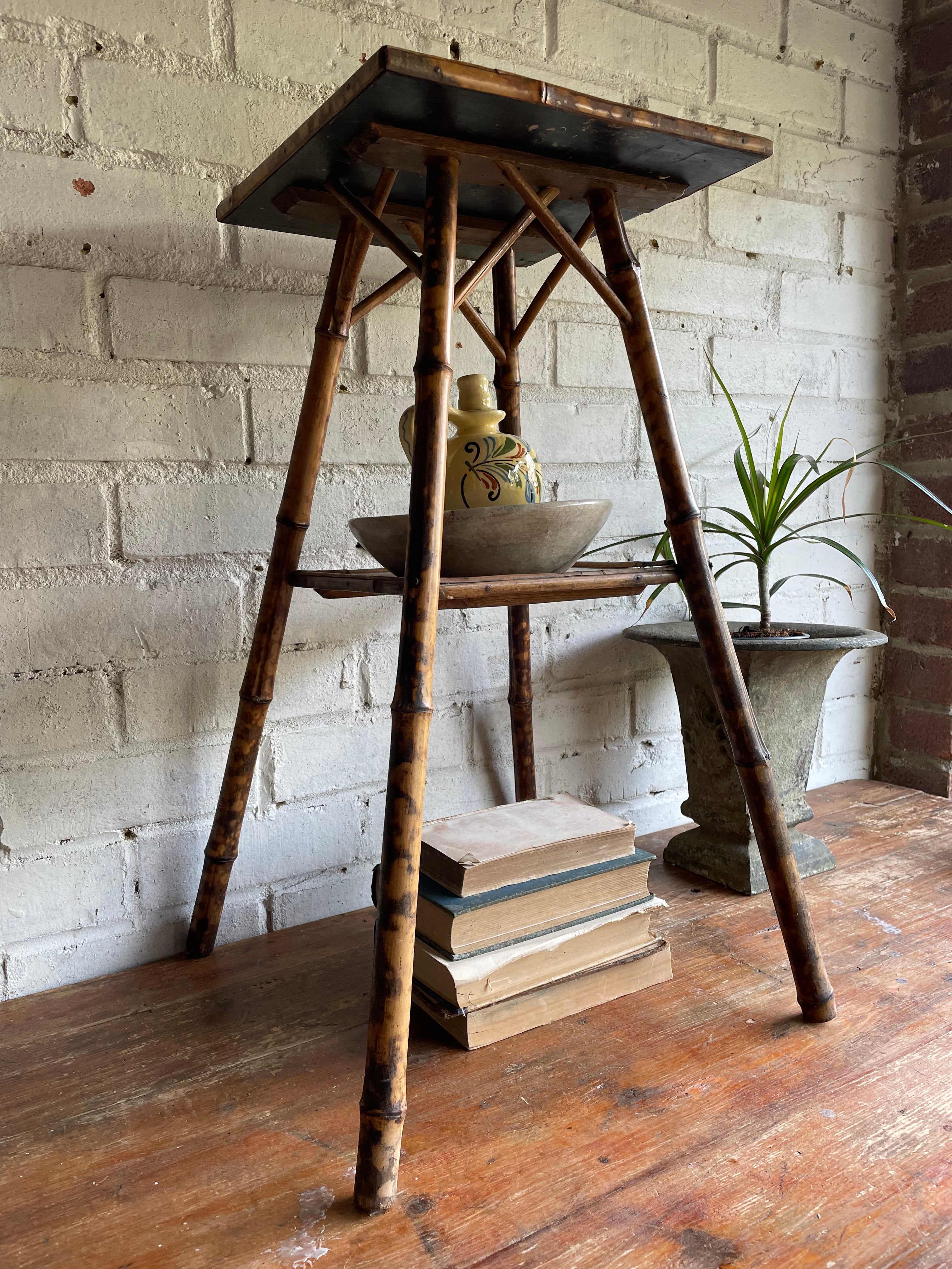 Tiger Bamboo Side Table