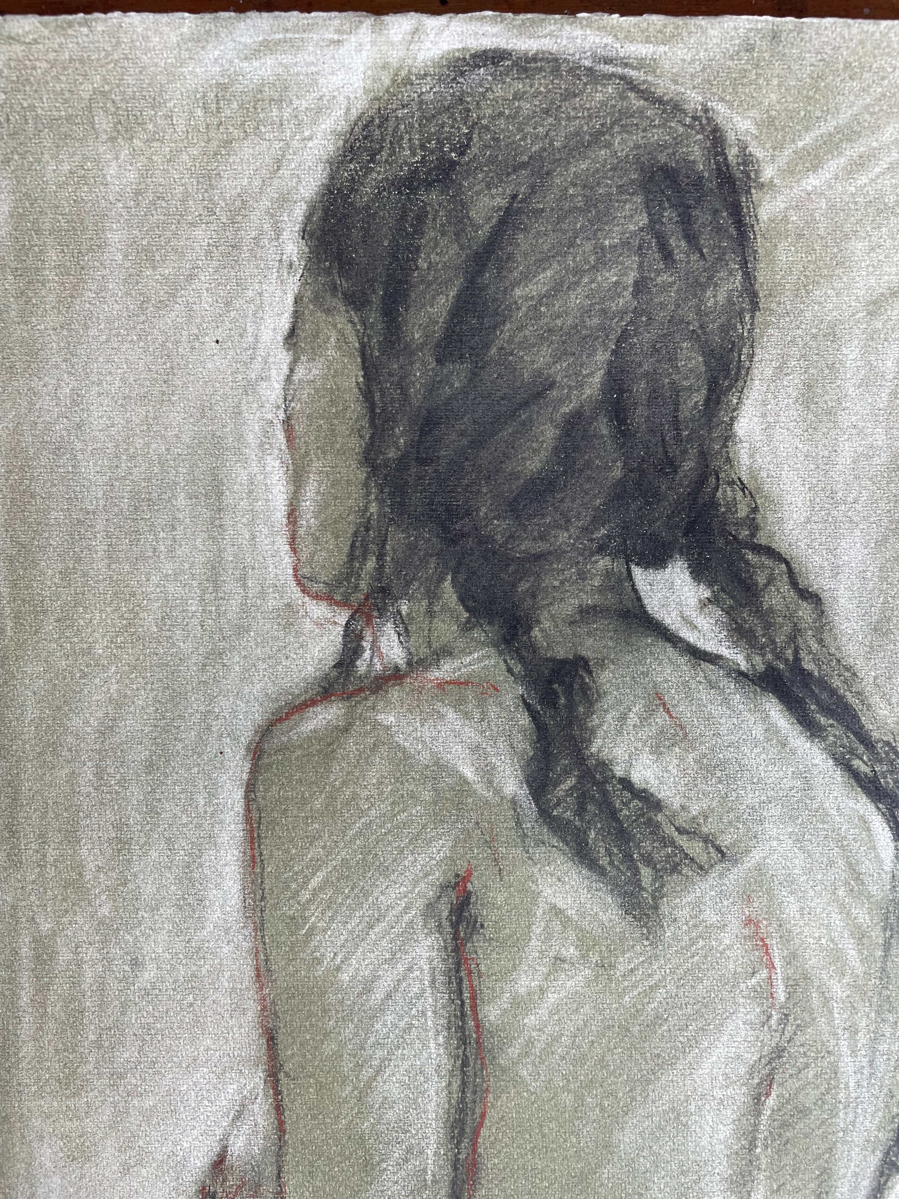 Charcoal Portrait on Paper by Dennis Gilbert