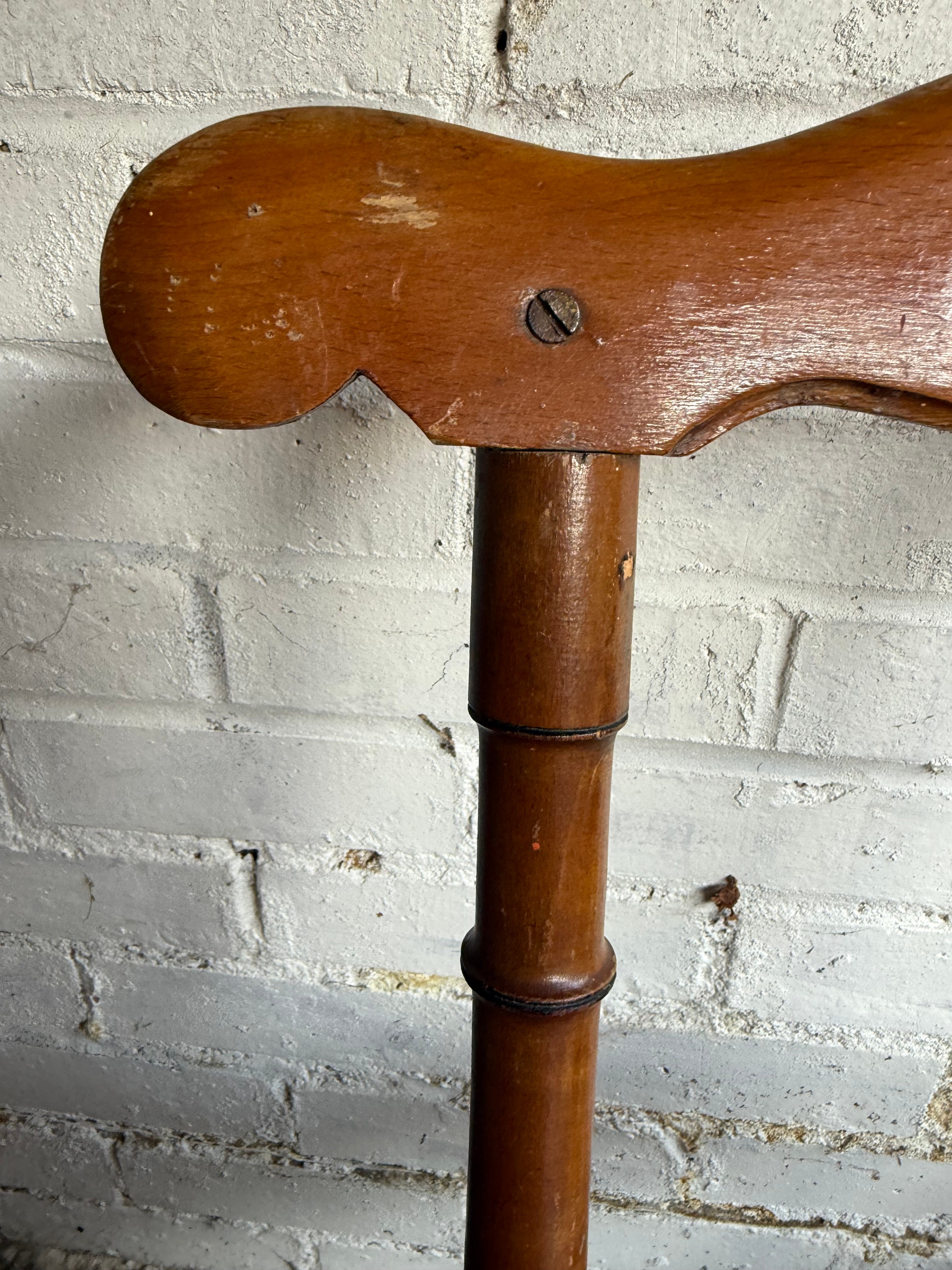 Victorian Faux Bamboo & Leather Folding Campaign Chair
