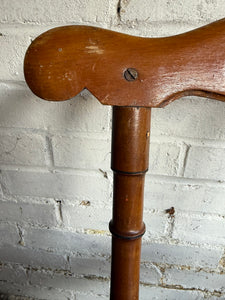 Victorian Faux Bamboo & Leather Folding Campaign Chair
